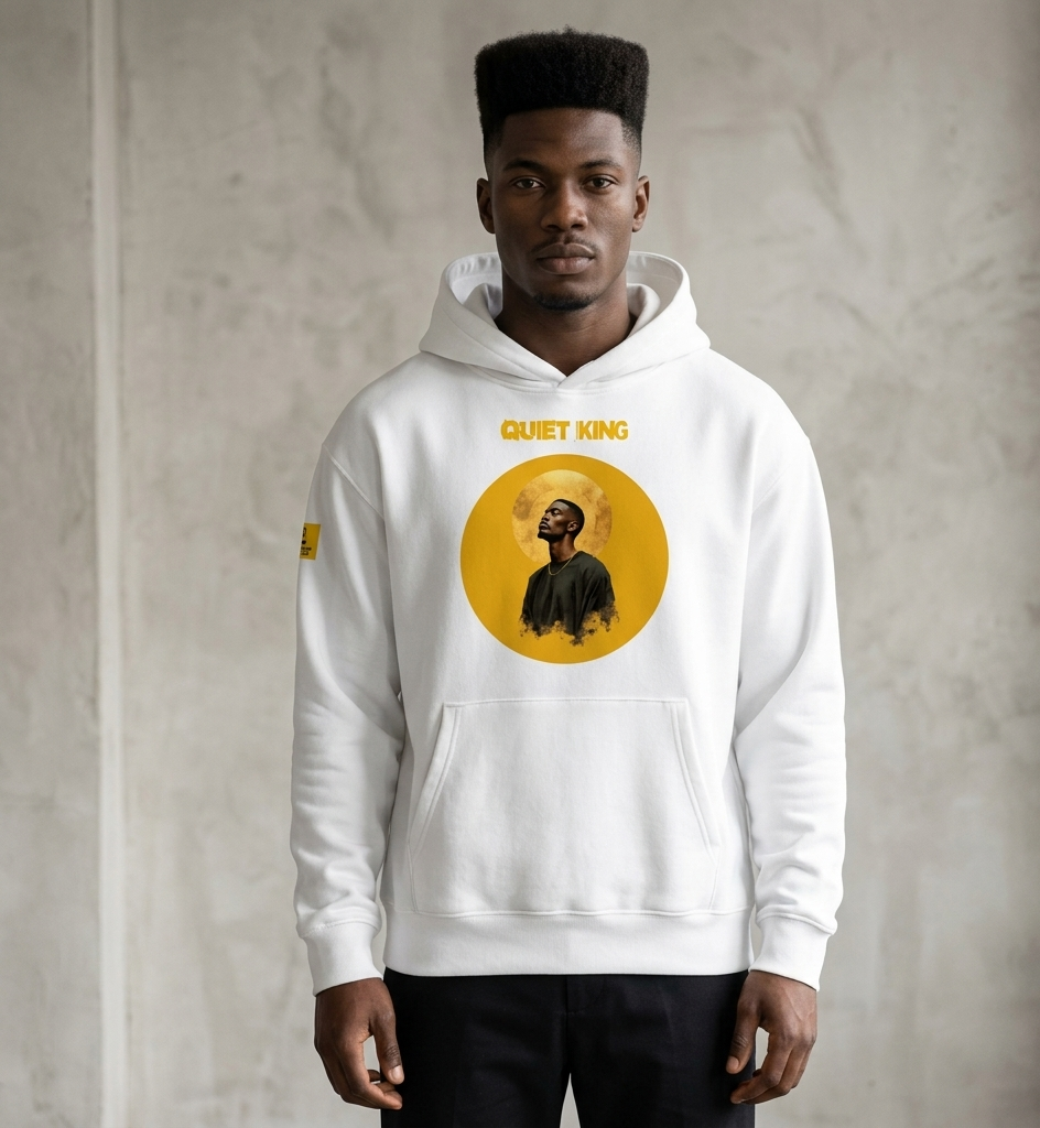 Xantho Philos™ Oversized Hoodie in White for men, crisp minimalist oversized hoodie with premium streetwear appeal