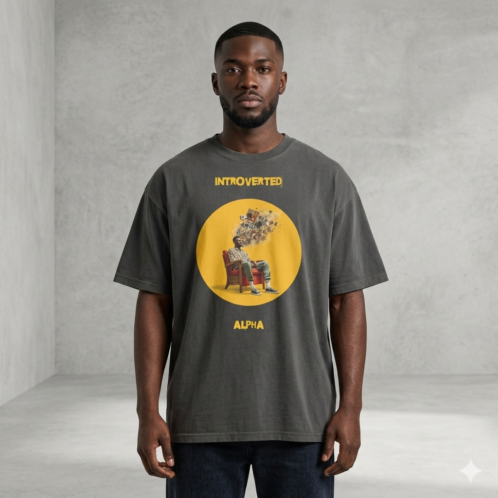 Xantho Philos™ Oversized Faded T-Shirt in Faded Black for men, vintage-wash streetwear with a relaxed oversized fit