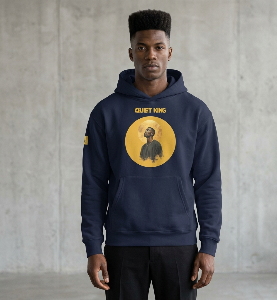 Xantho Philos™ Oversized Hoodie in Navy for men, minimalist heavyweight hoodie with a relaxed streetwear fit