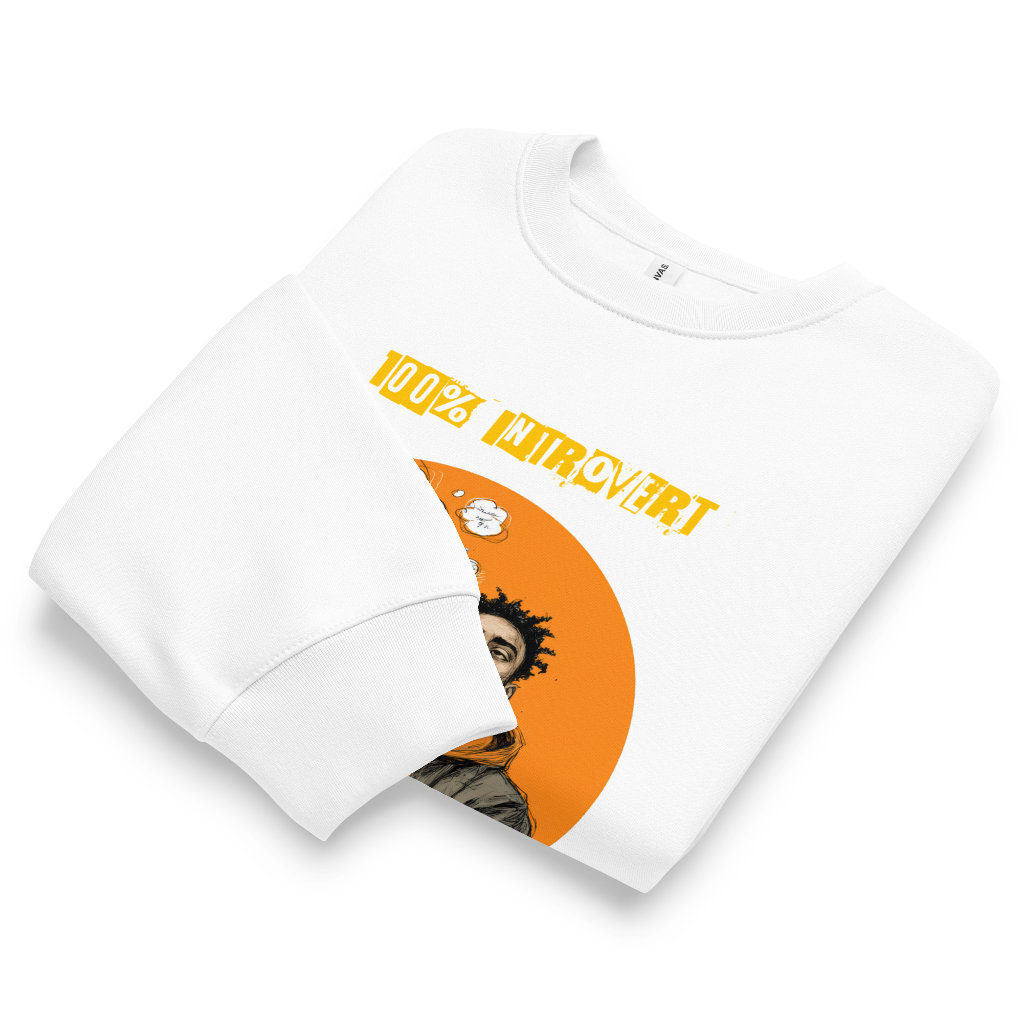 Xantho Philos™ Oversized Sweatshirt in White for men, clean minimalist sweatshirt with a premium heavyweight finish