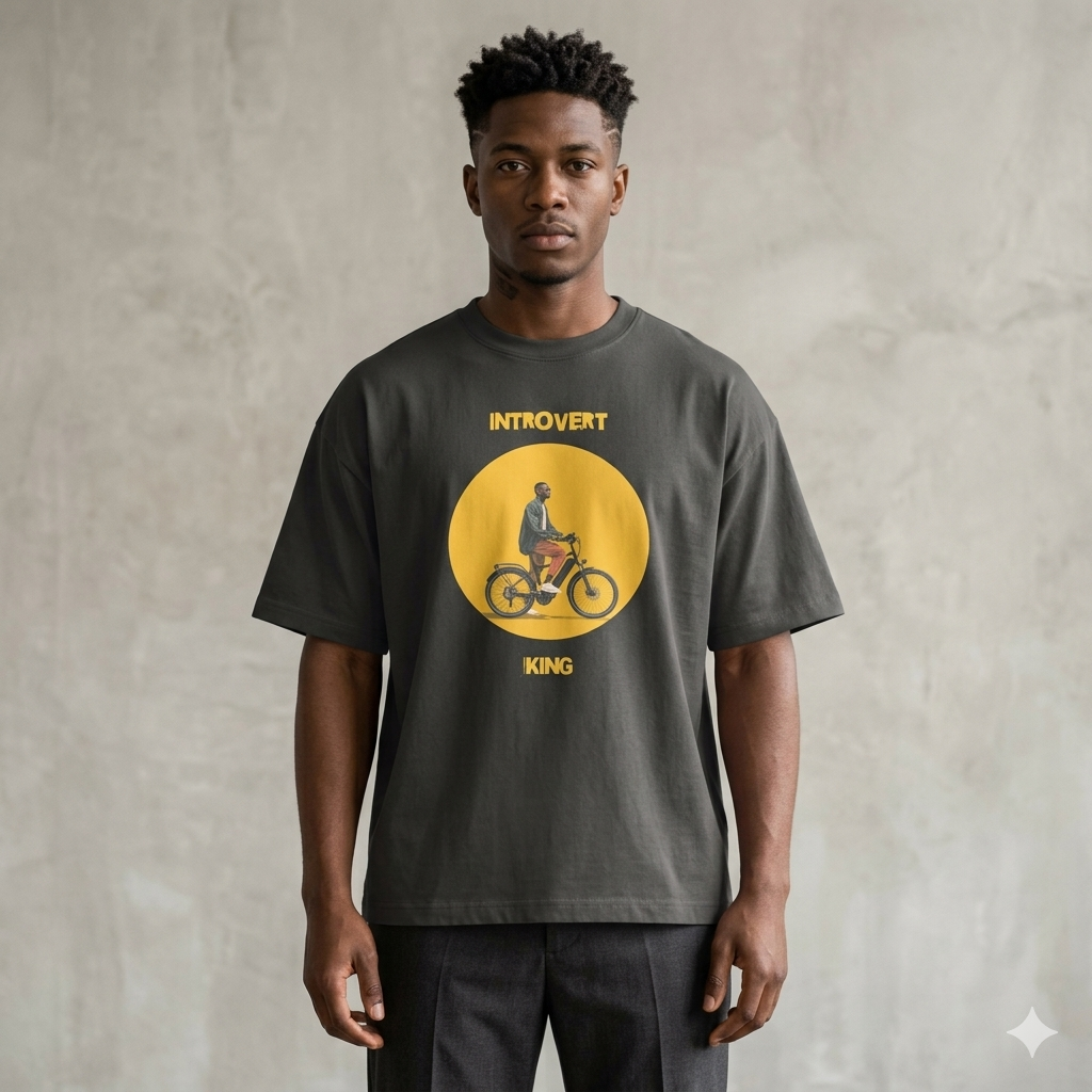 Xantho Philos™ Box Tee in Vintage Black for men, washed boxy T-shirt with a relaxed streetwear silhouette