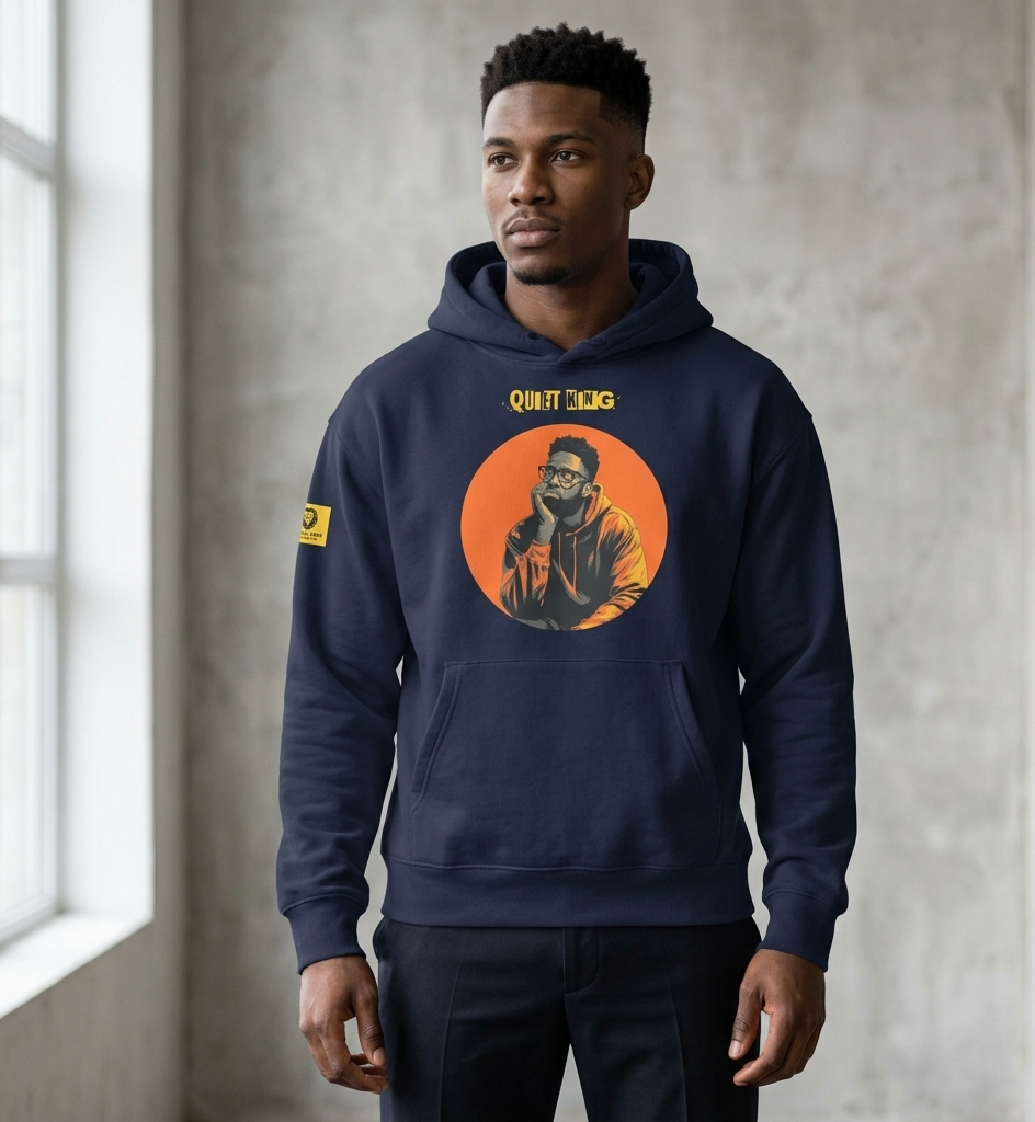 Xantho Philos™ Oversized Hoodie in Navy for men, minimalist heavyweight hoodie with a relaxed streetwear fit