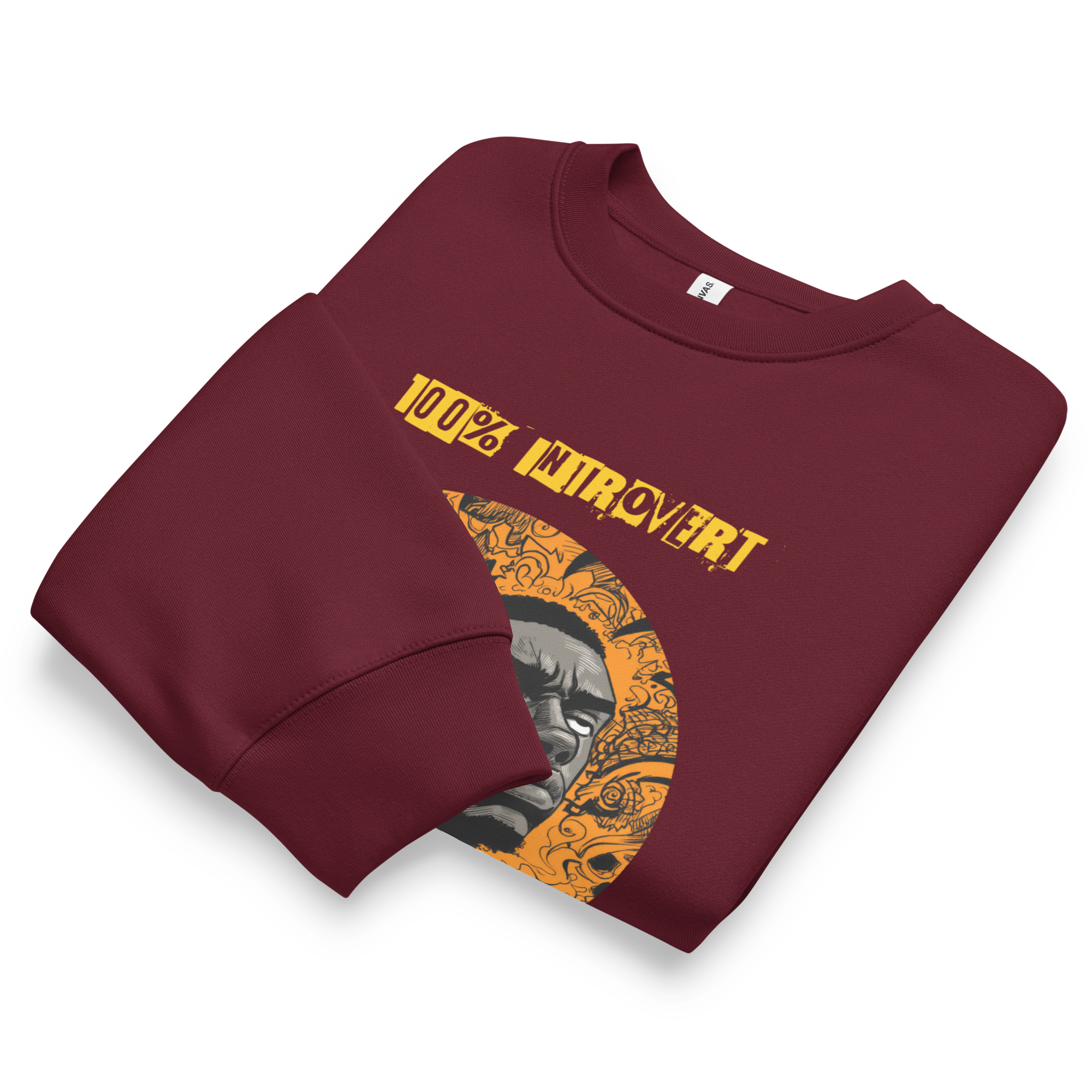 Xantho Philos™ Oversized Sweatshirt in Maroon for men, rich-toned oversized sweatshirt with heavyweight comfort