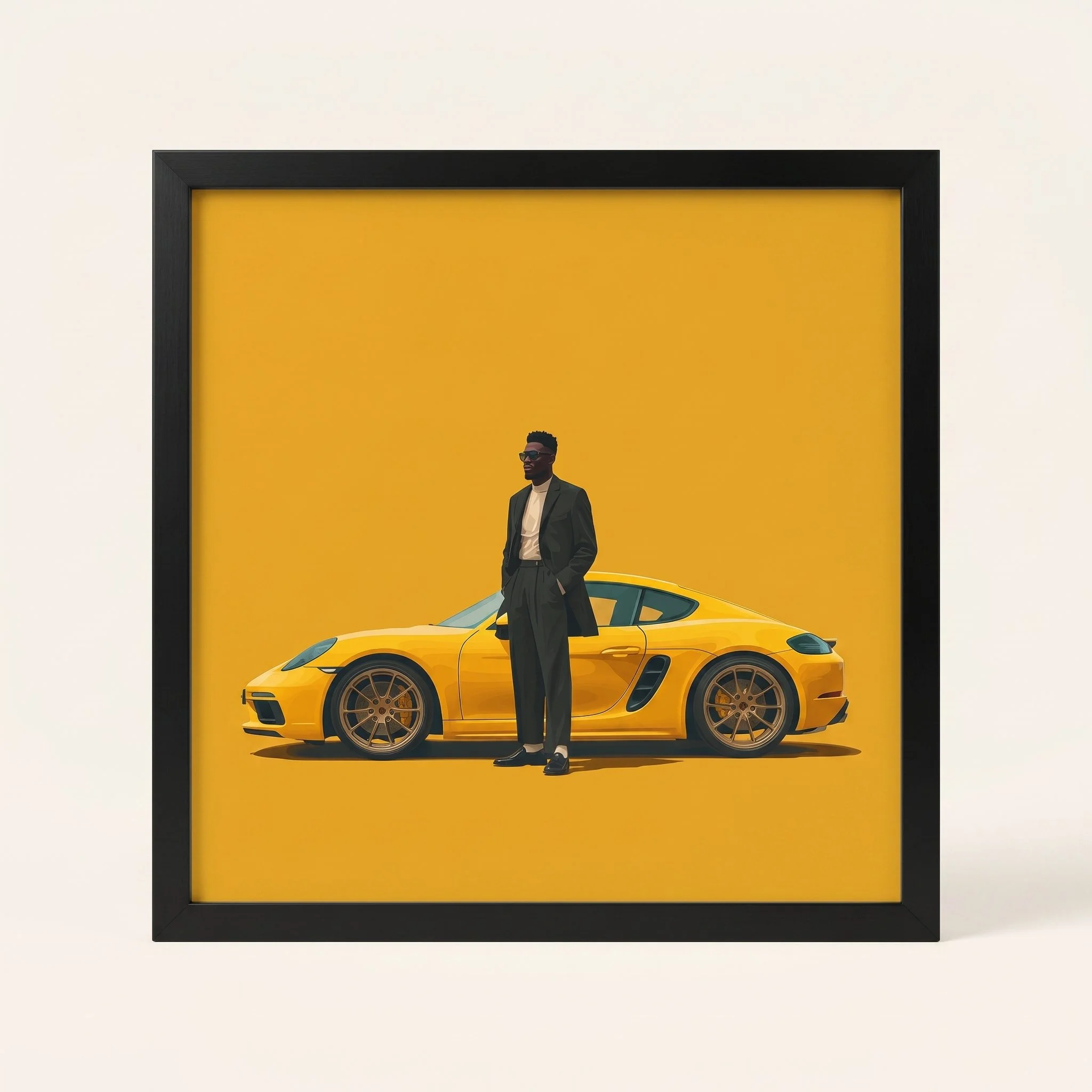 Quiet Arrival — Premium Luster Framed Wall Art