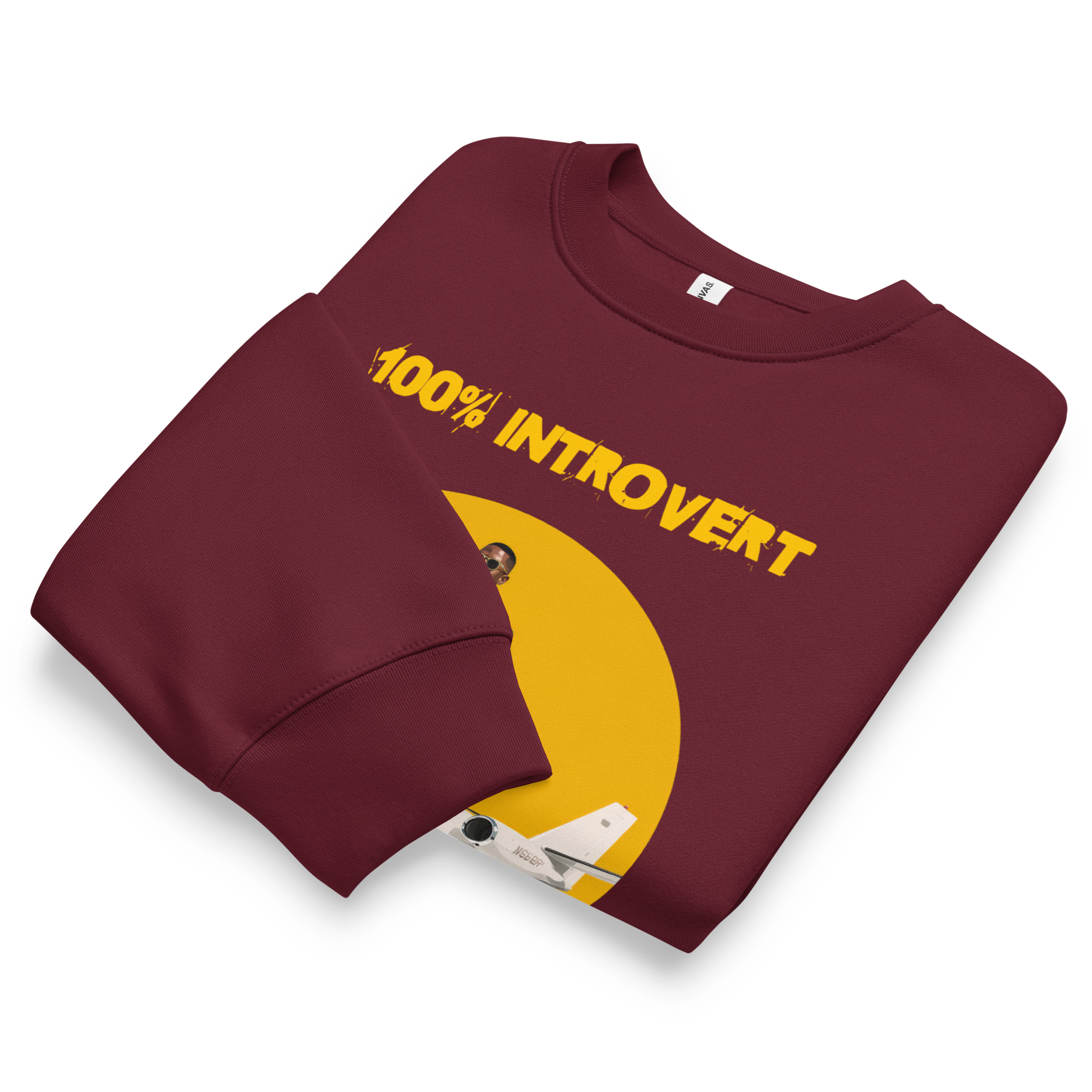 Xantho Philos™ Oversized Sweatshirt in Maroon for men, rich-toned oversized sweatshirt with heavyweight comfort