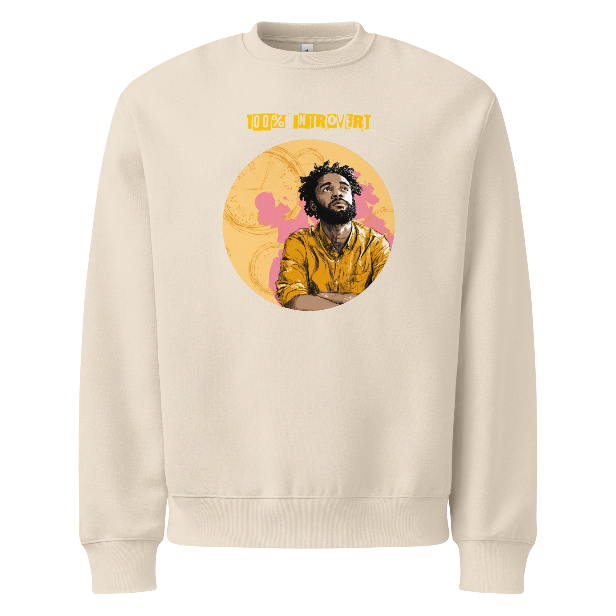 Xantho Philos™ Oversized Sweatshirt in Dust for men, soft neutral sweatshirt with a relaxed oversized fit