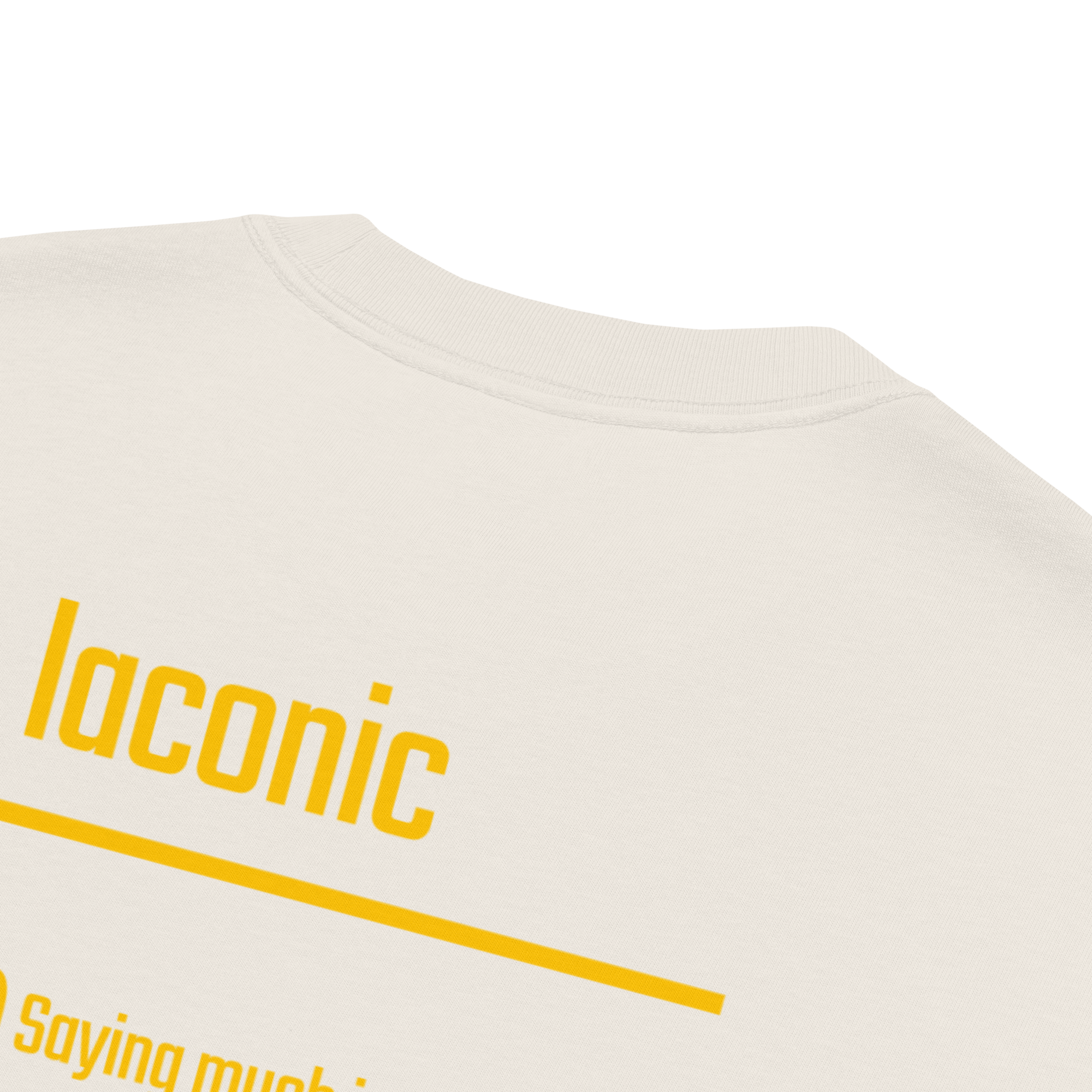 IntrovertedAlpha™ Oversized Faded T-Shirt in Faded Bone for men, soft neutral oversized T-shirt with a minimalist streetwear feel