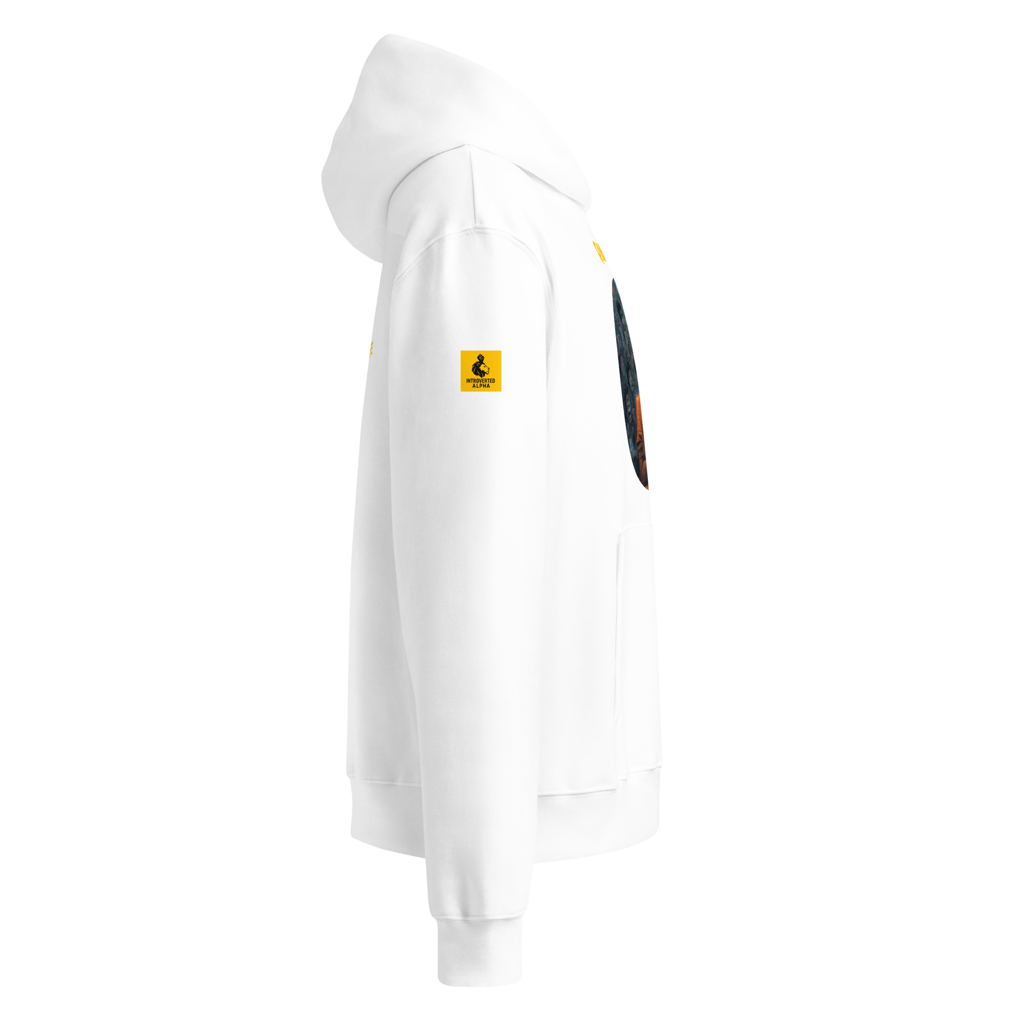 Xantho Philos™ Oversized Hoodie in White for men, crisp minimalist oversized hoodie with premium streetwear appeal