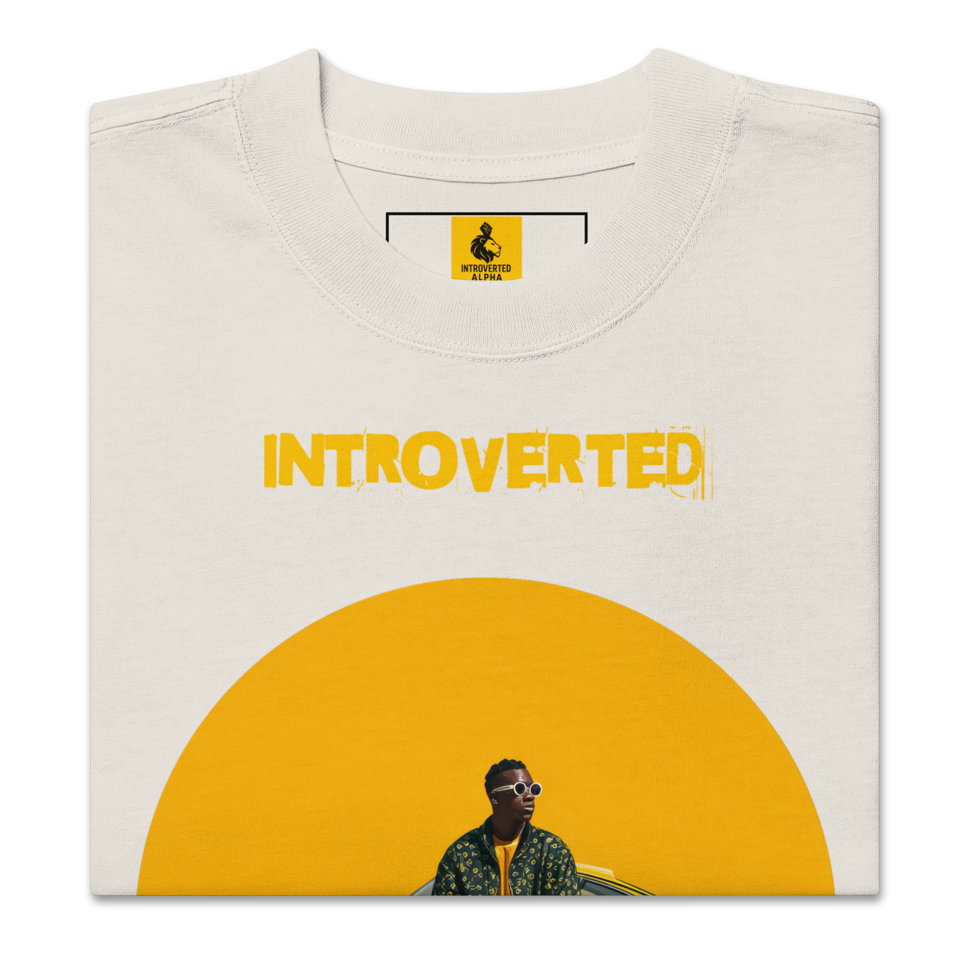 Xantho Philos™ Oversized Faded T-Shirt in Faded Bone for men, soft neutral oversized T-shirt with a minimalist streetwear feel