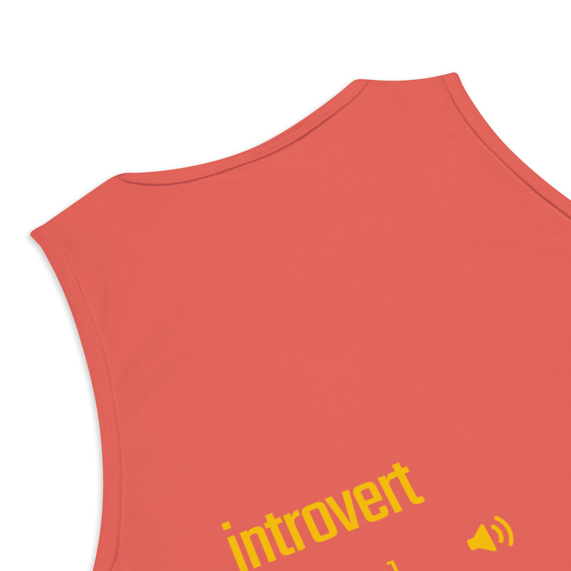 IntrovertedAlpha™ Tank Top in Coral for men, lightweight summer tank top with a vibrant casual tone