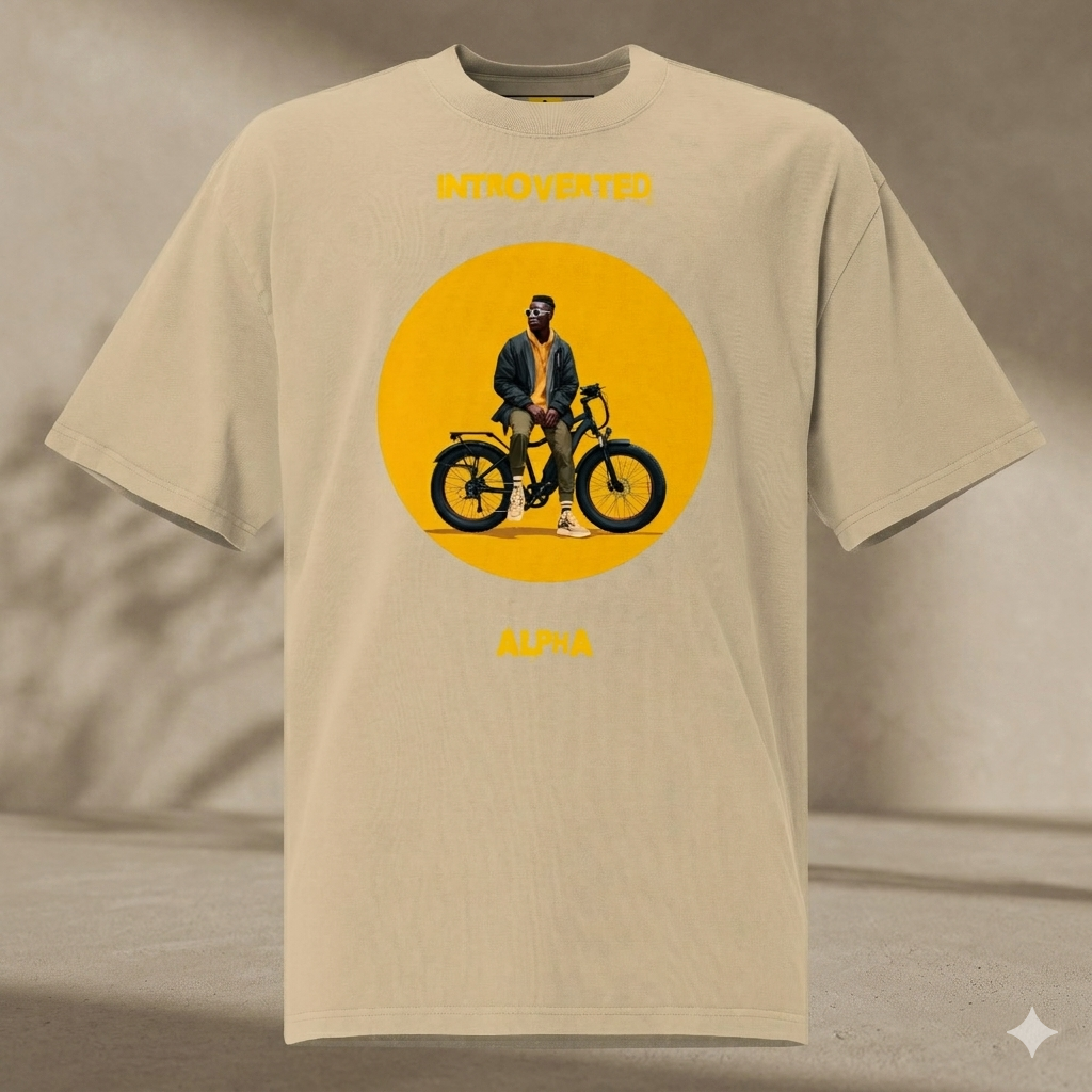 Xantho Philos™ Oversized Faded T-Shirt in Faded Khaki for men, neutral oversized T-shirt with casual streetwear style
