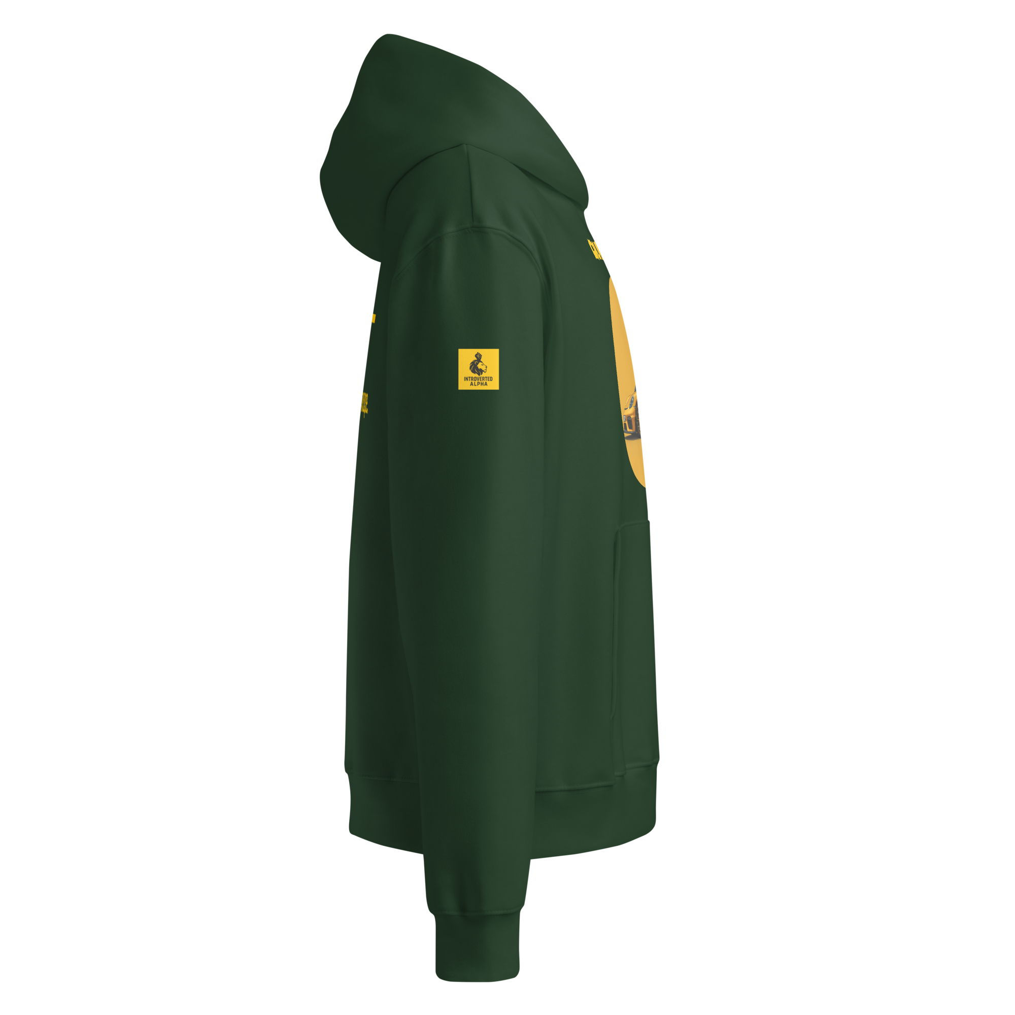 Xantho Philos™ Oversized Hoodie in Forest for men, elevated everyday streetwear with a relaxed oversized fit