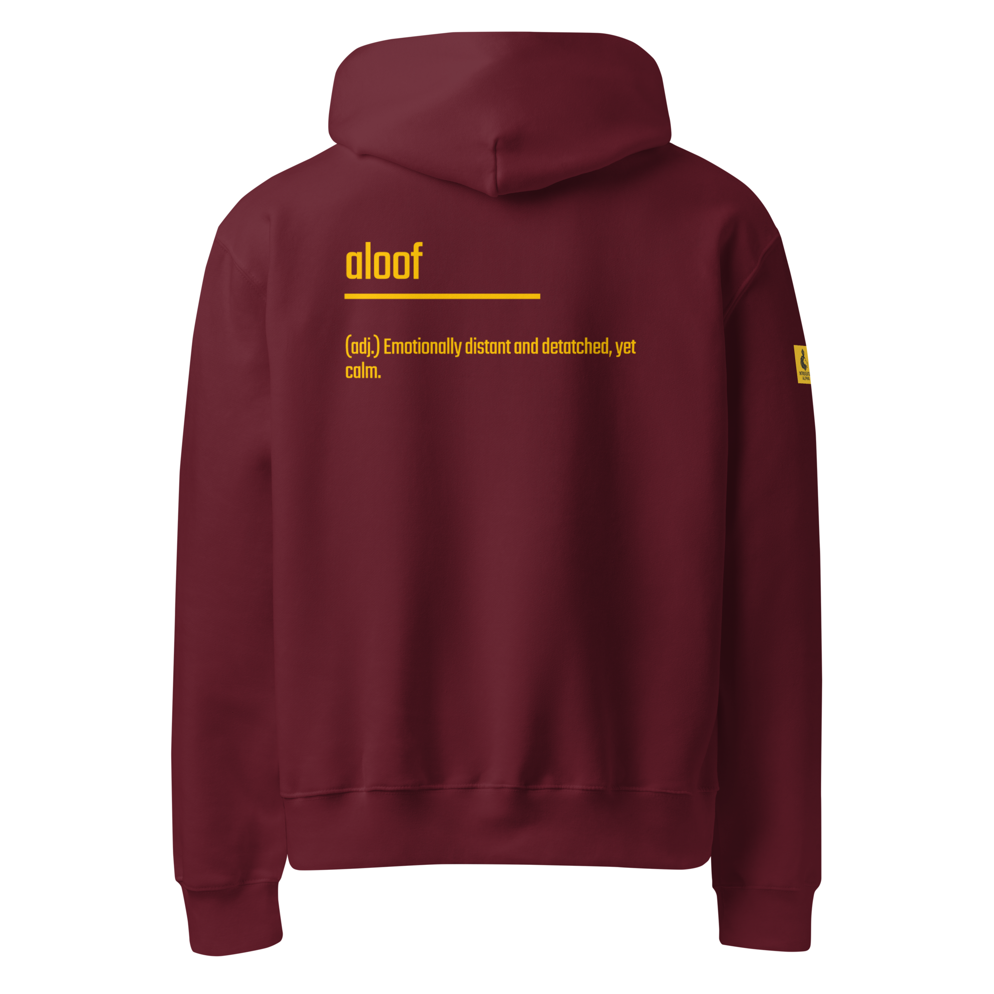 Xantho Philos™ Oversized Hoodie in Maroon for men, premium oversized hoodie with heavyweight comfort