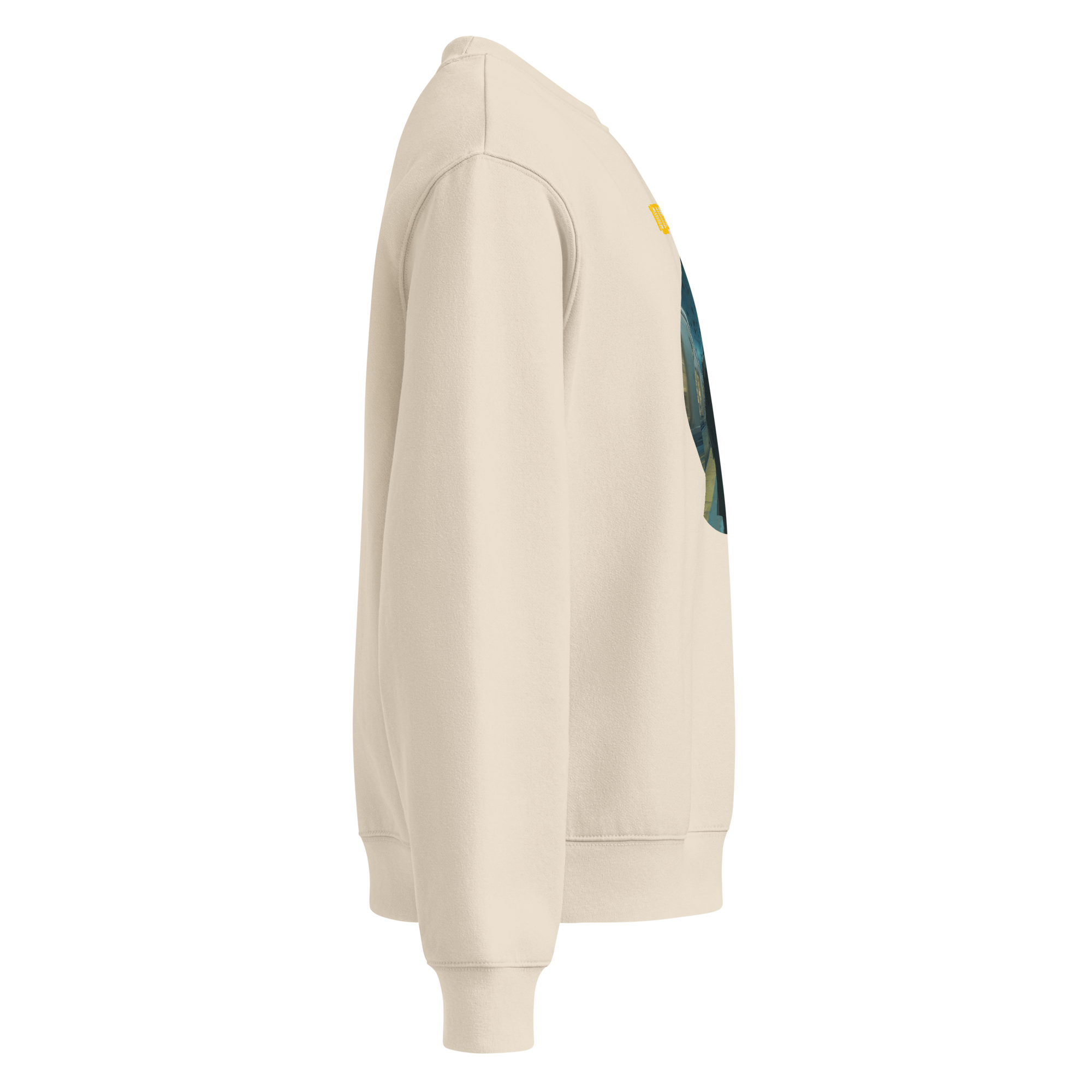 IntrovertedAlpha™ Oversized Sweatshirt in Dust for men, soft neutral sweatshirt with a relaxed oversized fit