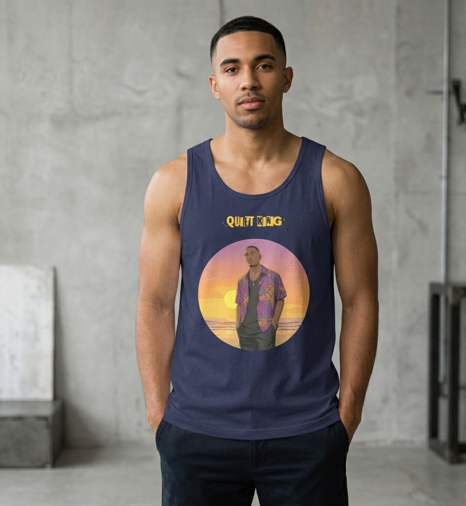 IntrovertedAlpha™ Tank Top in Harbor Blue for men, lightweight premium tank top with a clean casual tone