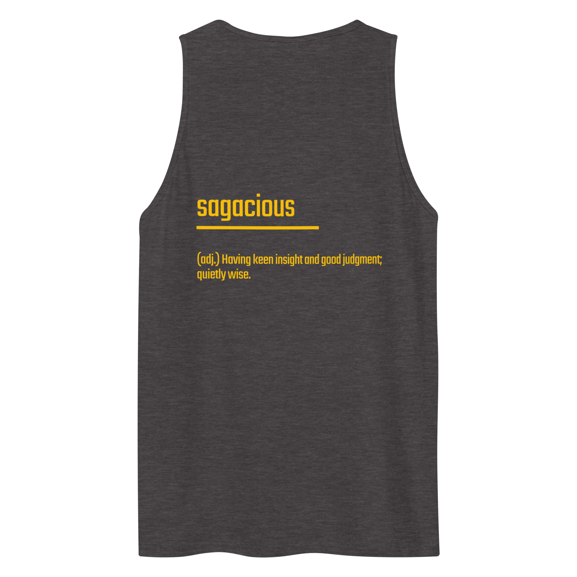 IntrovertedAlpha™ Tank Top in Charcoal Heather for men, soft-blend tank top with a clean everyday fit