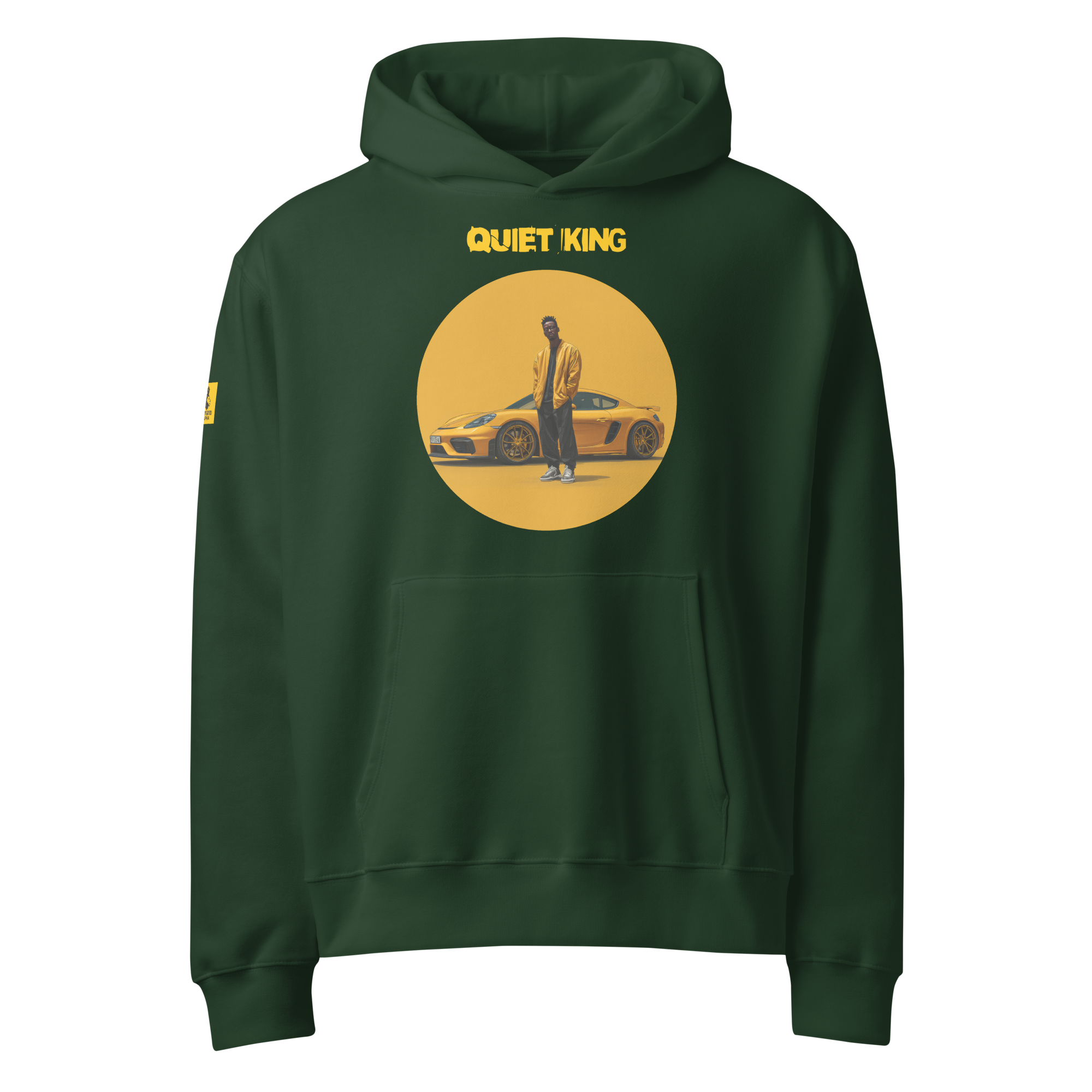 Xantho Philos™ Oversized Hoodie in Forest for men, elevated everyday streetwear with a relaxed oversized fit