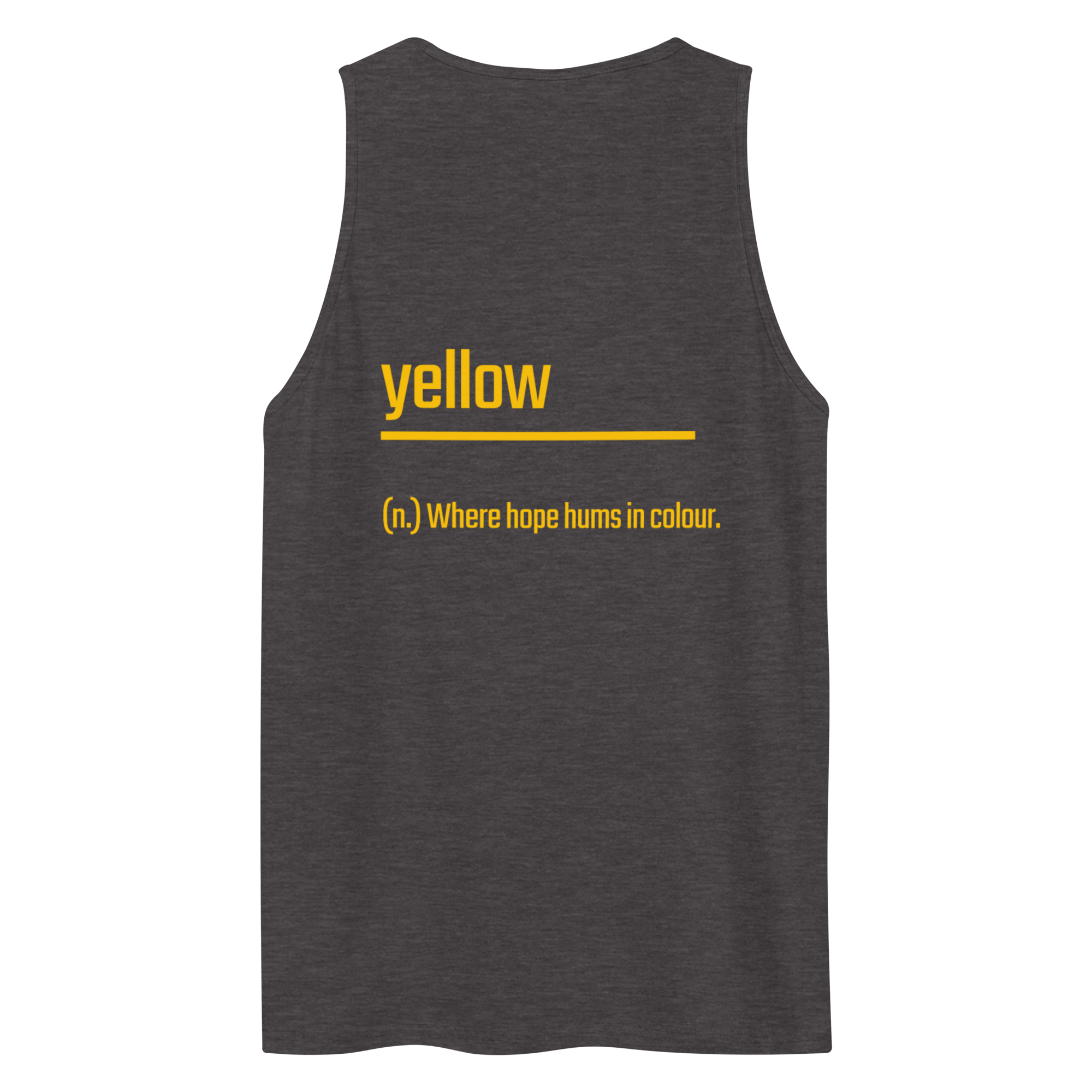 Xantho Philos™ Tank Top in Charcoal Heather for men, soft-blend tank top with a clean everyday fit