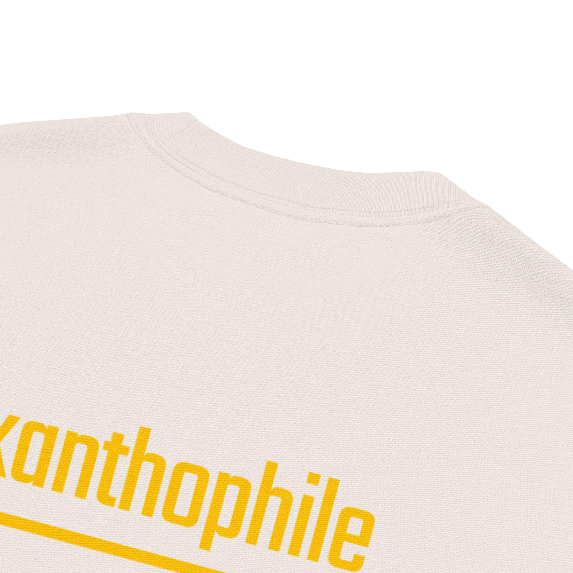Xantho Philos™ Oversized Faded T-Shirt in Faded Bone for men, soft neutral oversized T-shirt with a minimalist streetwear feel