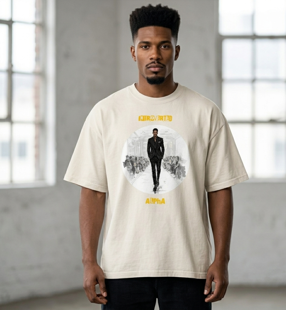 Xantho Philos™ Oversized Faded T-Shirt in Faded Bone for men, soft neutral oversized T-shirt with a minimalist streetwear feel