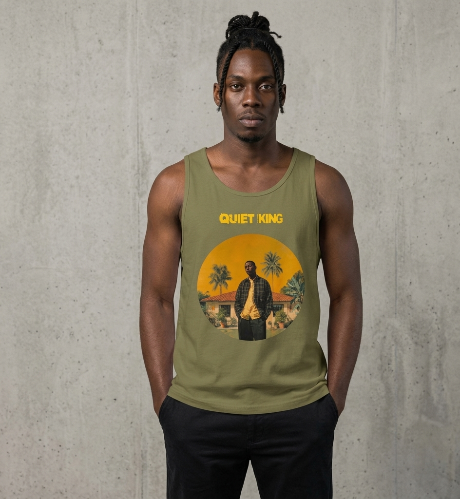 Xantho Philos™ Tank Top in Military Green for men, athletic streetwear tank with a grounded utilitarian tone