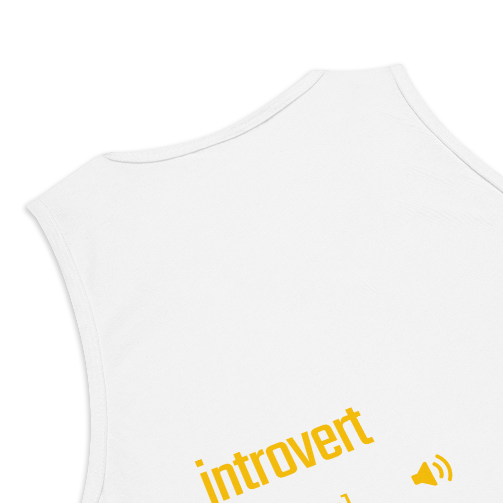 IntrovertedAlpha™ Tank Top in White for men, crisp minimalist tank top with a breathable everyday fit