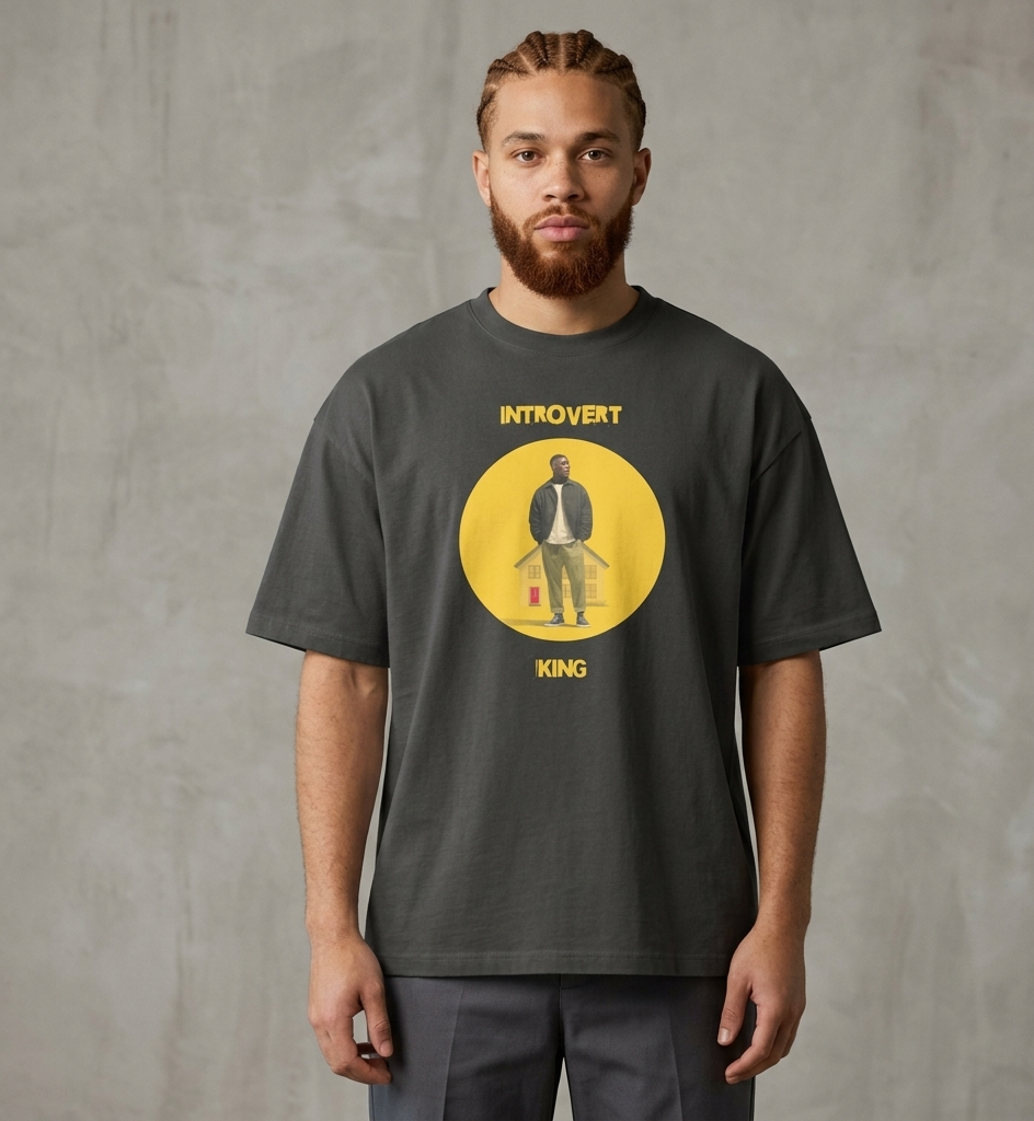 Xantho Philos™ Box Tee in Vintage Black for men, washed boxy T-shirt with a relaxed streetwear silhouette