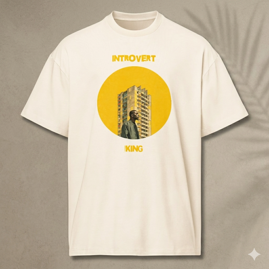 Xantho Philos™ Box Tee in Vintage White for men, soft-toned box tee with a minimalist oversized fit