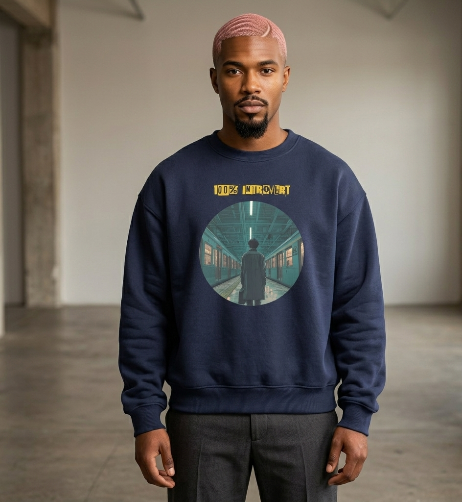 Xantho Philos™ Oversized Sweatshirt in Navy for men, minimalist premium sweatshirt with everyday streetwear style
