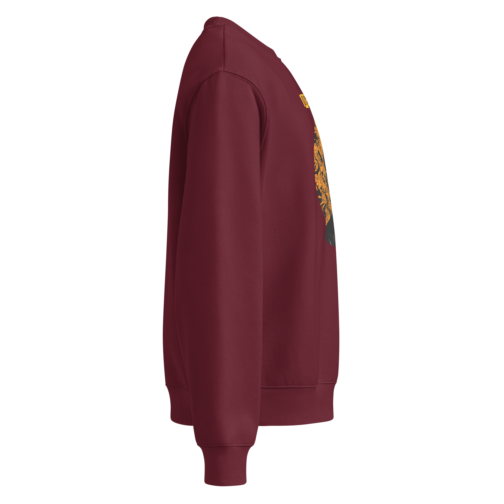 Xantho Philos™ Oversized Sweatshirt in Maroon for men, rich-toned oversized sweatshirt with heavyweight comfort