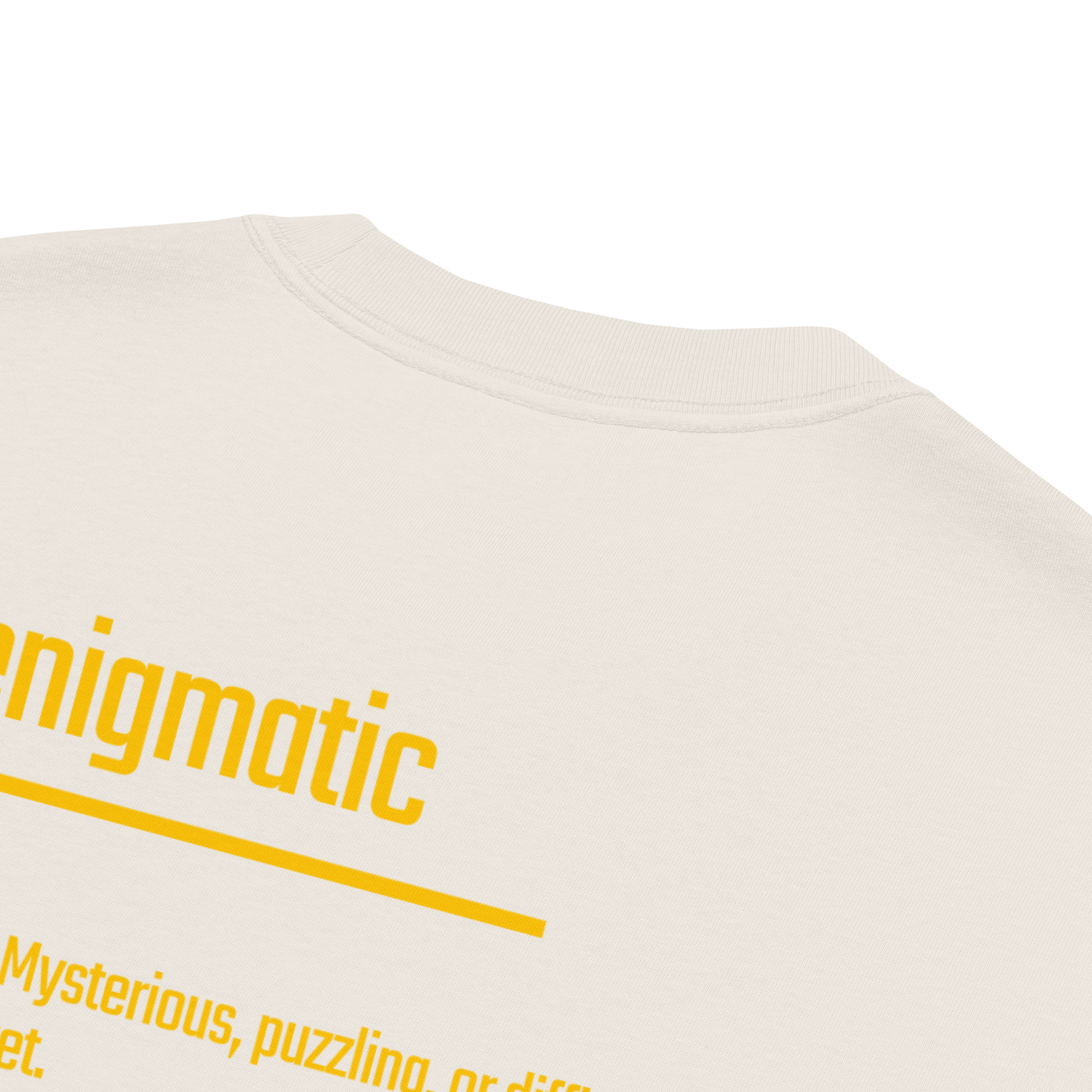 IntrovertedAlpha™ Oversized Faded T-Shirt in Faded Bone for men, soft neutral oversized T-shirt with a minimalist streetwear feel