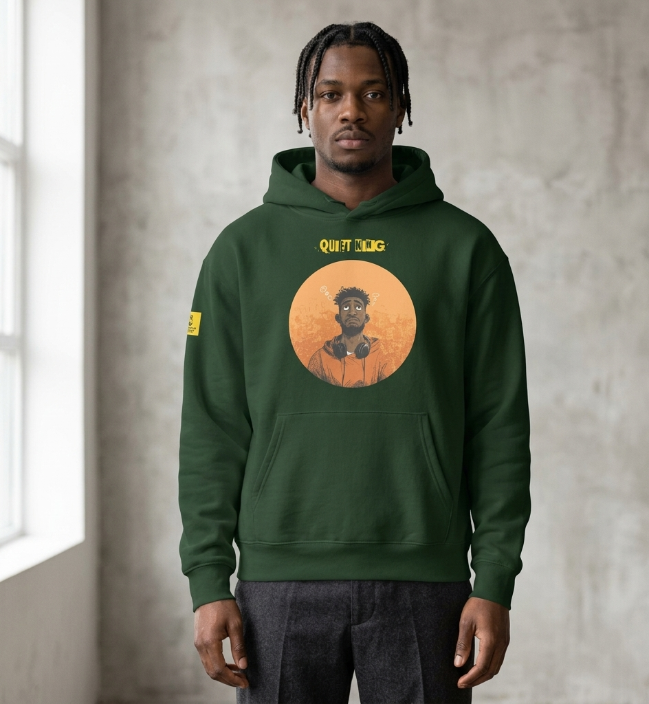 Xantho Philos™ Oversized Hoodie in Forest for men, elevated everyday streetwear with a relaxed oversized fit