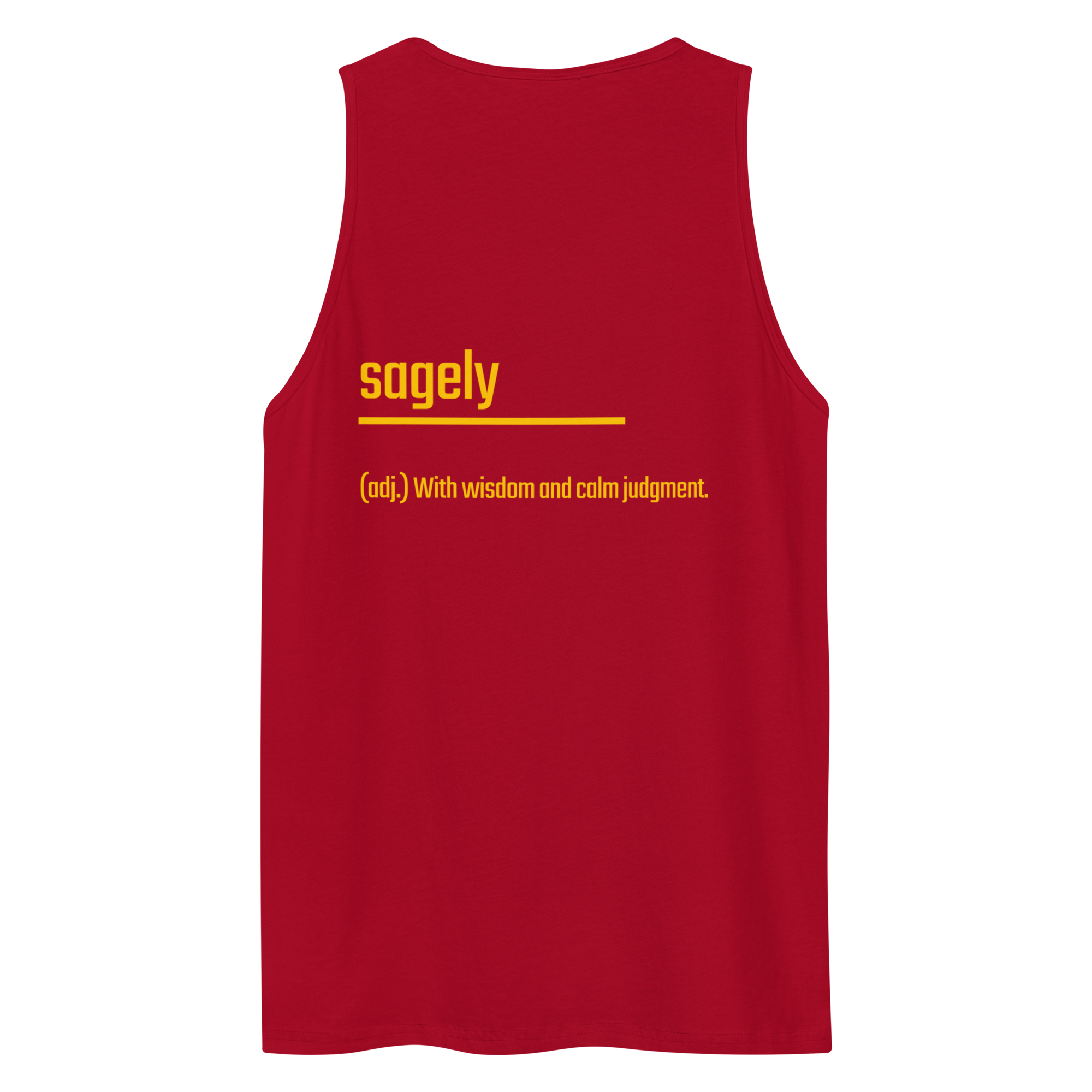 IntrovertedAlpha™ Tank Top in Red for men, bold premium tank top with lightweight streetwear style