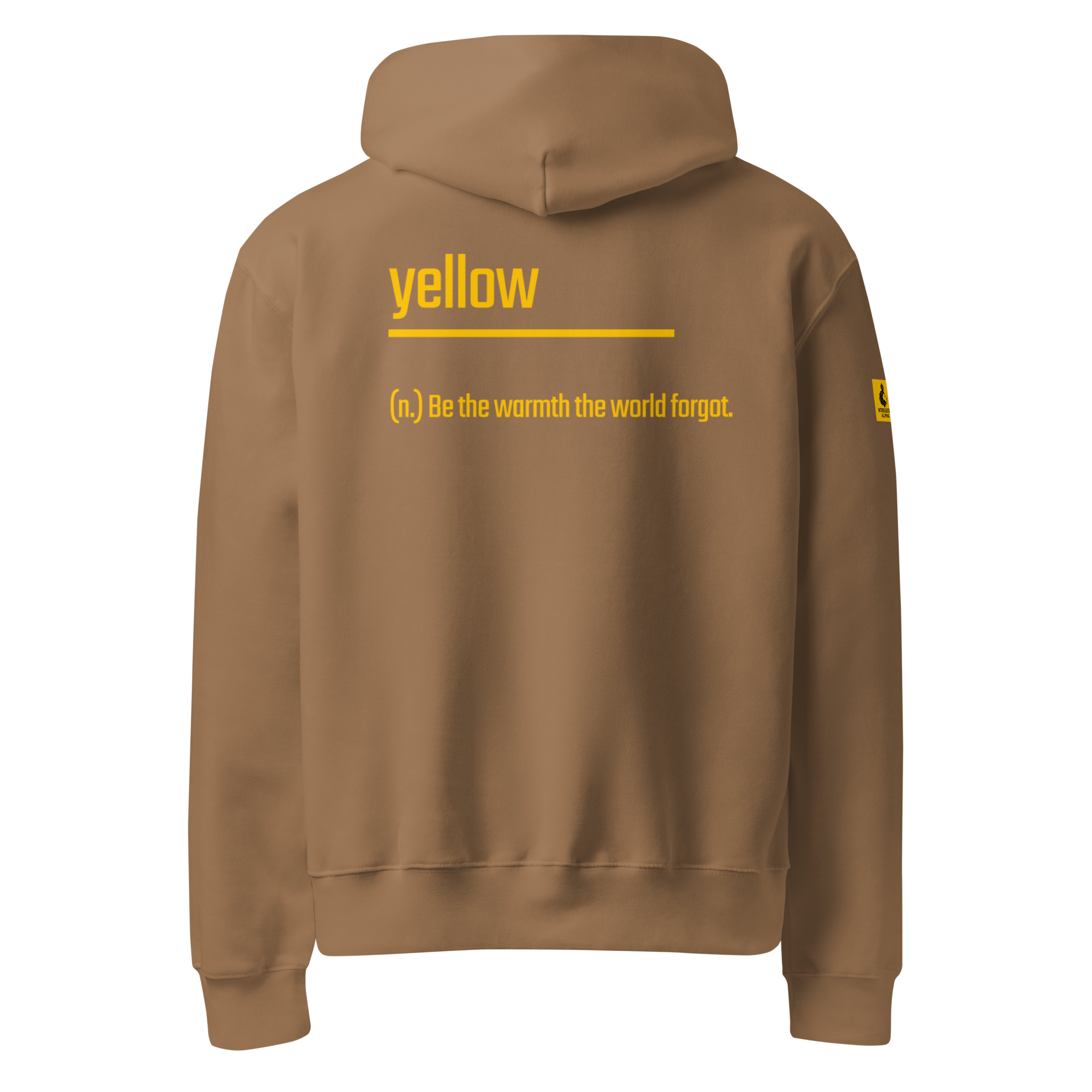 Xantho Philos™ Oversized Hoodie in Vintage Brown for men, premium oversized streetwear with a warm neutral tone