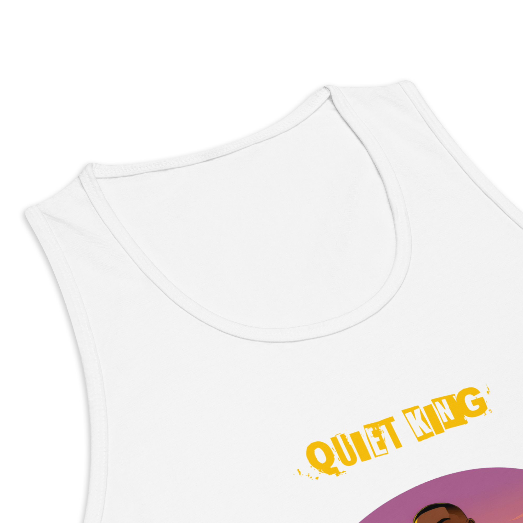 IntrovertedAlpha™ Tank Top in White for men, crisp minimalist tank top with a breathable everyday fit