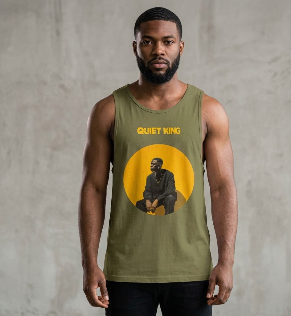 Xantho Philos™ Tank Top in Military Green for men, athletic streetwear tank with a grounded utilitarian tone
