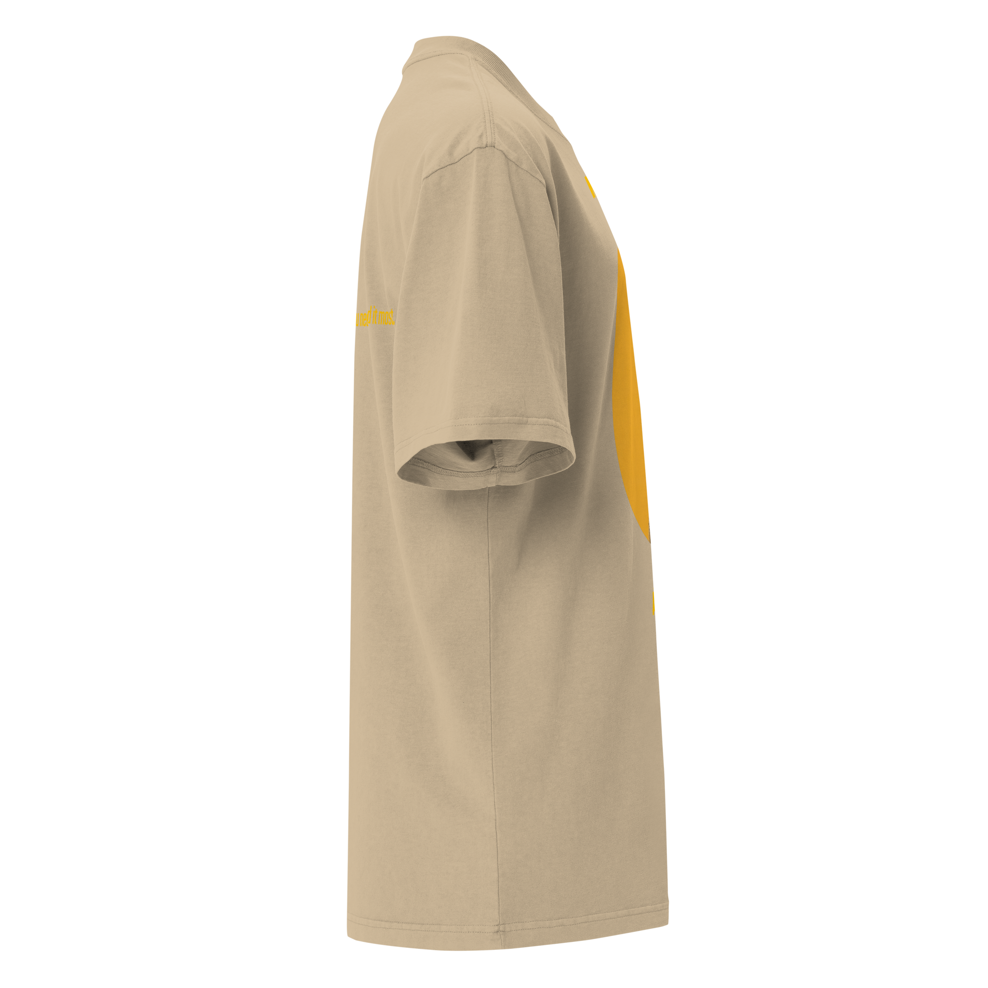 Xantho Philos™ Oversized Faded T-Shirt in Faded Khaki for men, neutral oversized T-shirt with casual streetwear style