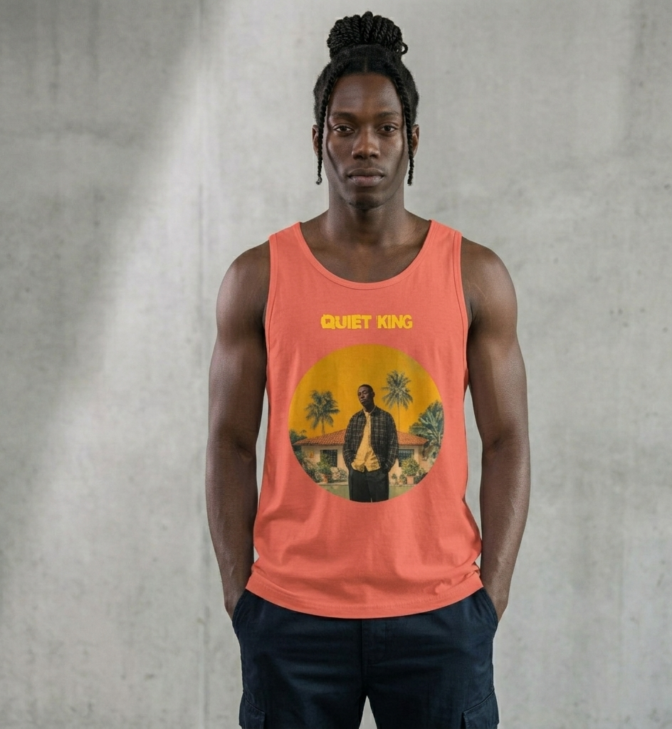 Xantho Philos™ Tank Top in Coral for men, lightweight summer tank top with a vibrant casual tone