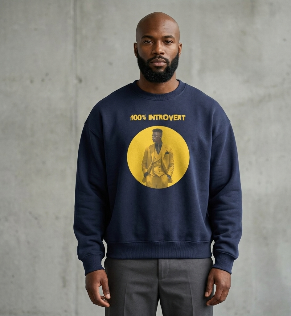 Xantho Philos™ Oversized Sweatshirt in Navy for men, minimalist premium sweatshirt with everyday streetwear style