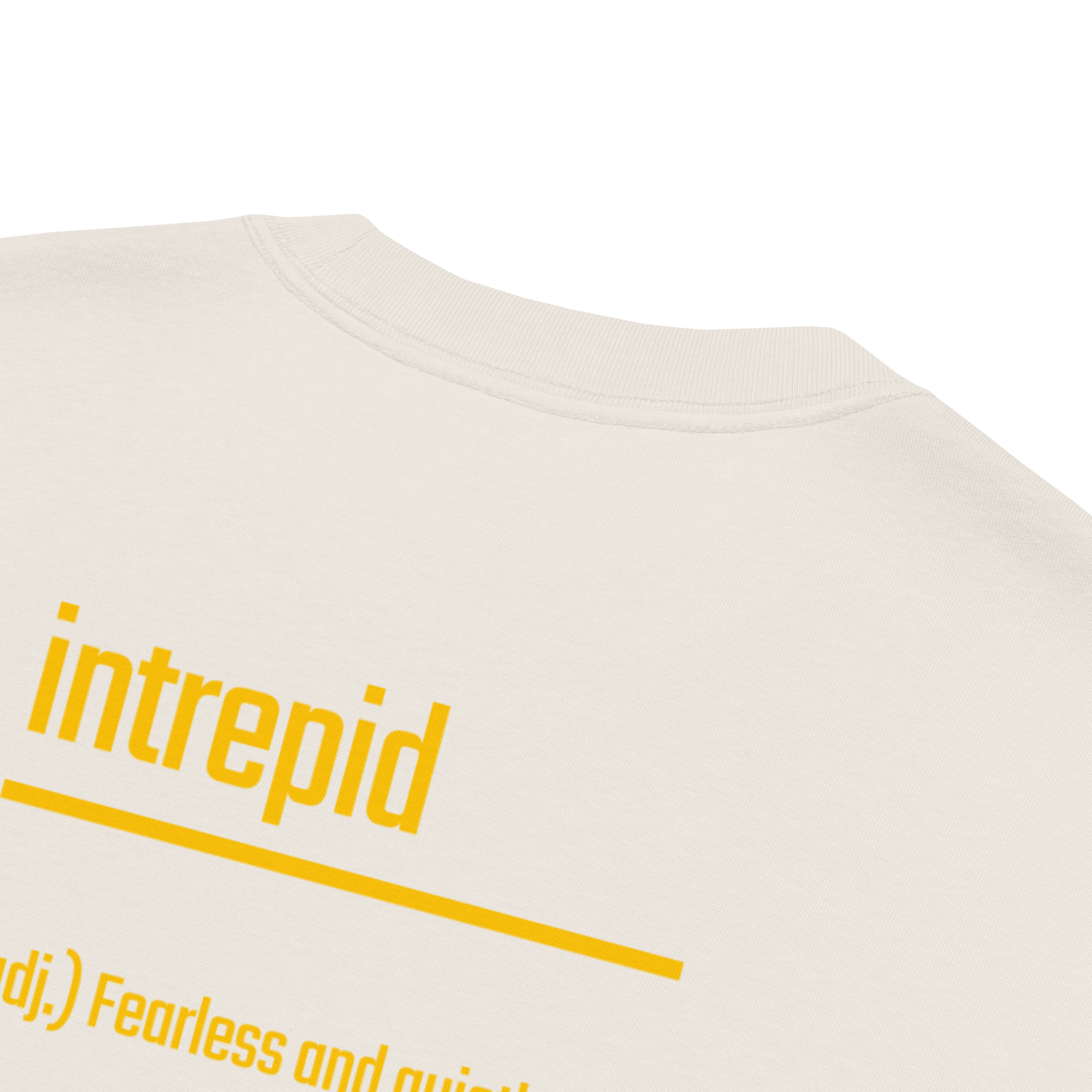 Xantho Philos™ Oversized Faded T-Shirt in Faded Bone for men, soft neutral oversized T-shirt with a minimalist streetwear feel