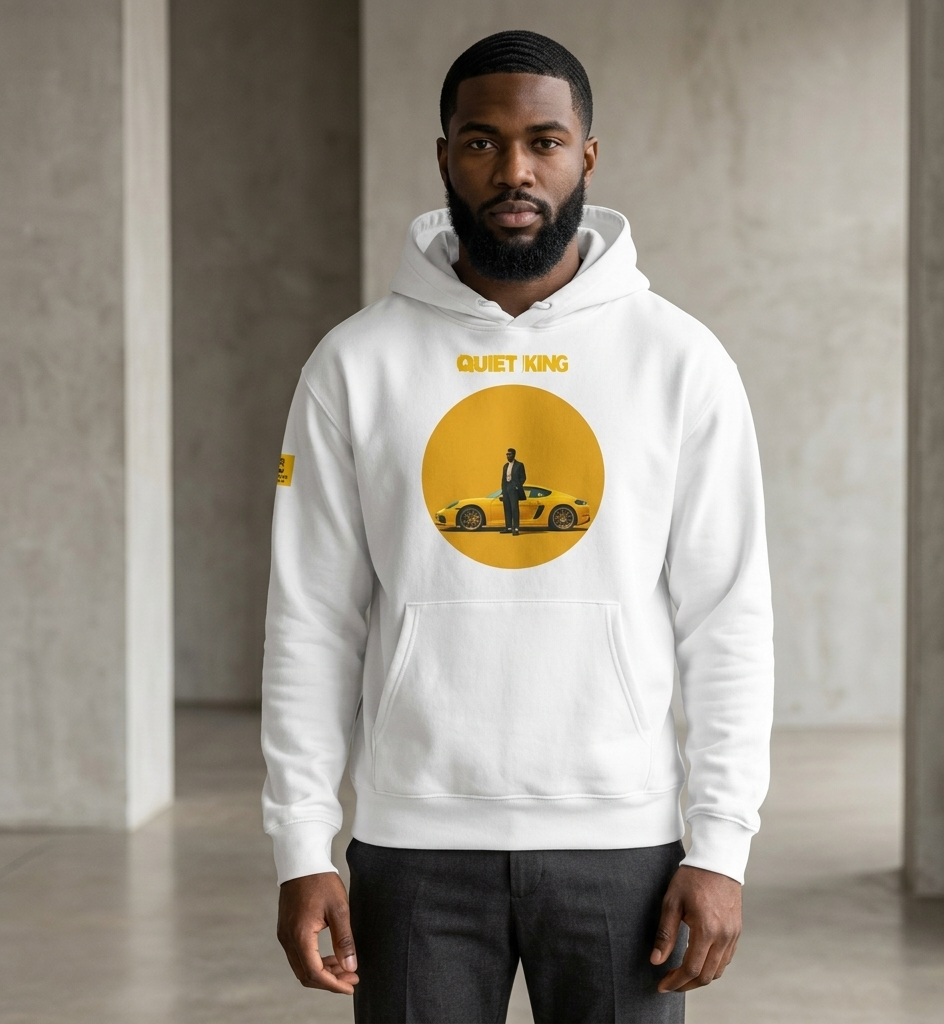 Xantho Philos™ Oversized Hoodie in White for men, crisp minimalist oversized hoodie with premium streetwear appeal