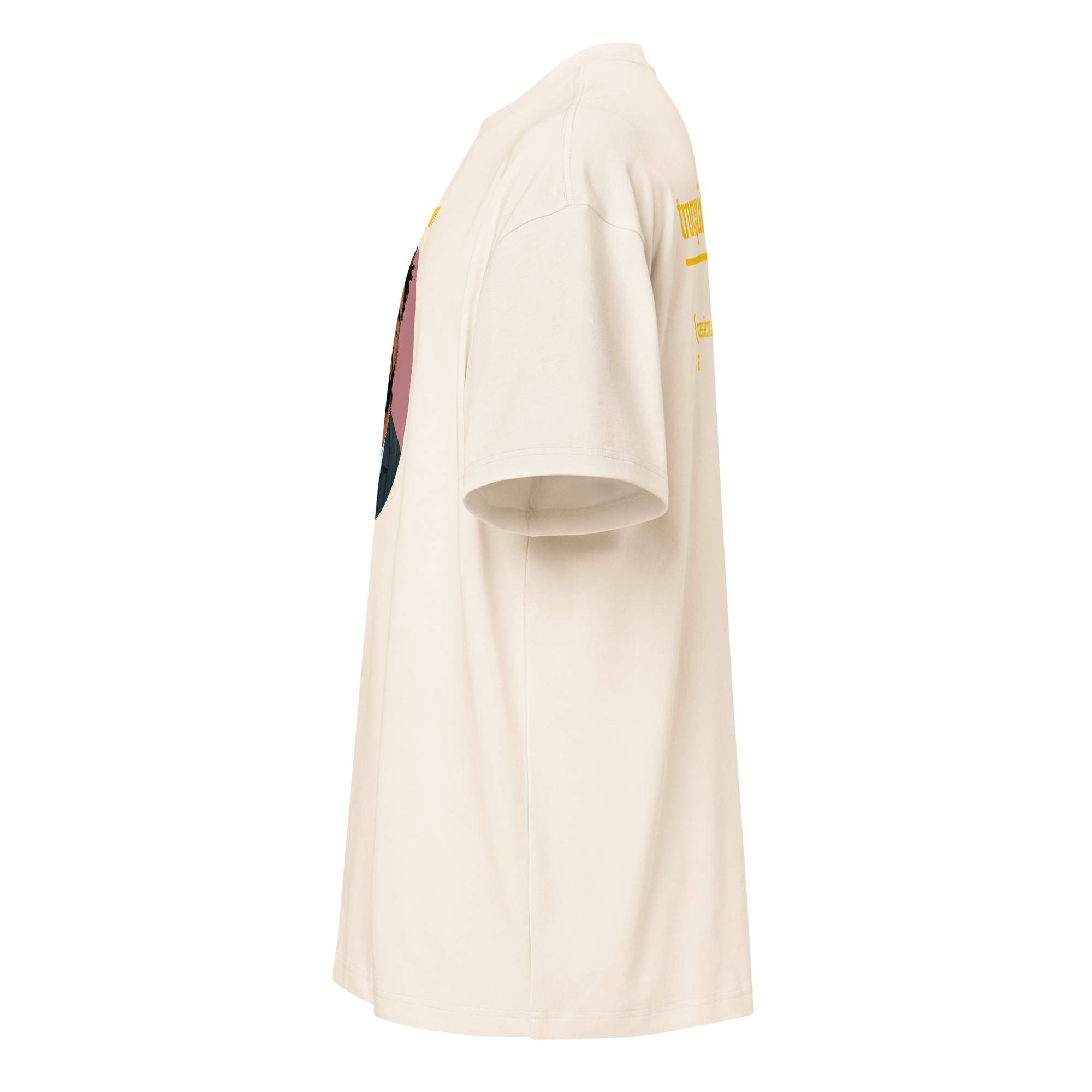 IntrovertedAlpha™ Box Tee in Vintage White for men, soft-toned box tee with a minimalist oversized fit