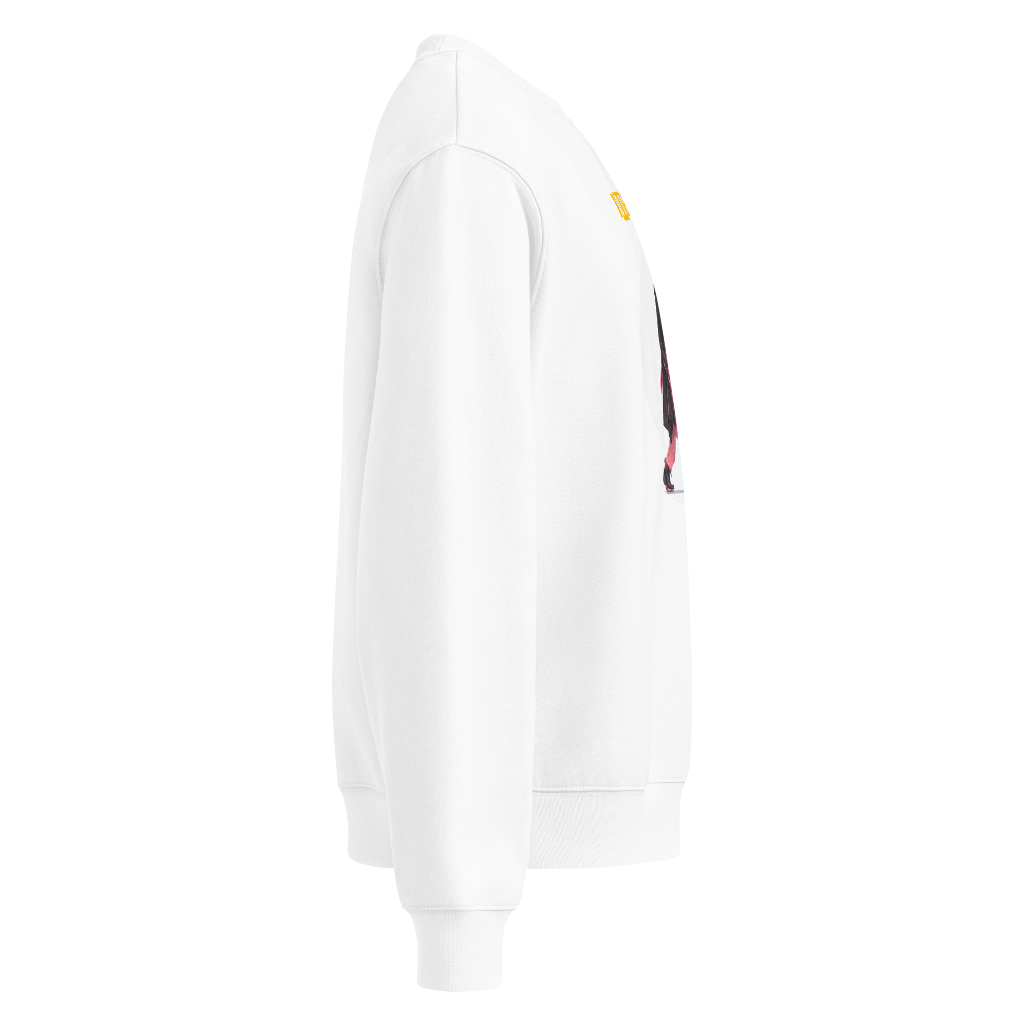 IntrovertedAlpha™ Oversized Sweatshirt in White for men, clean minimalist sweatshirt with a premium heavyweight finish