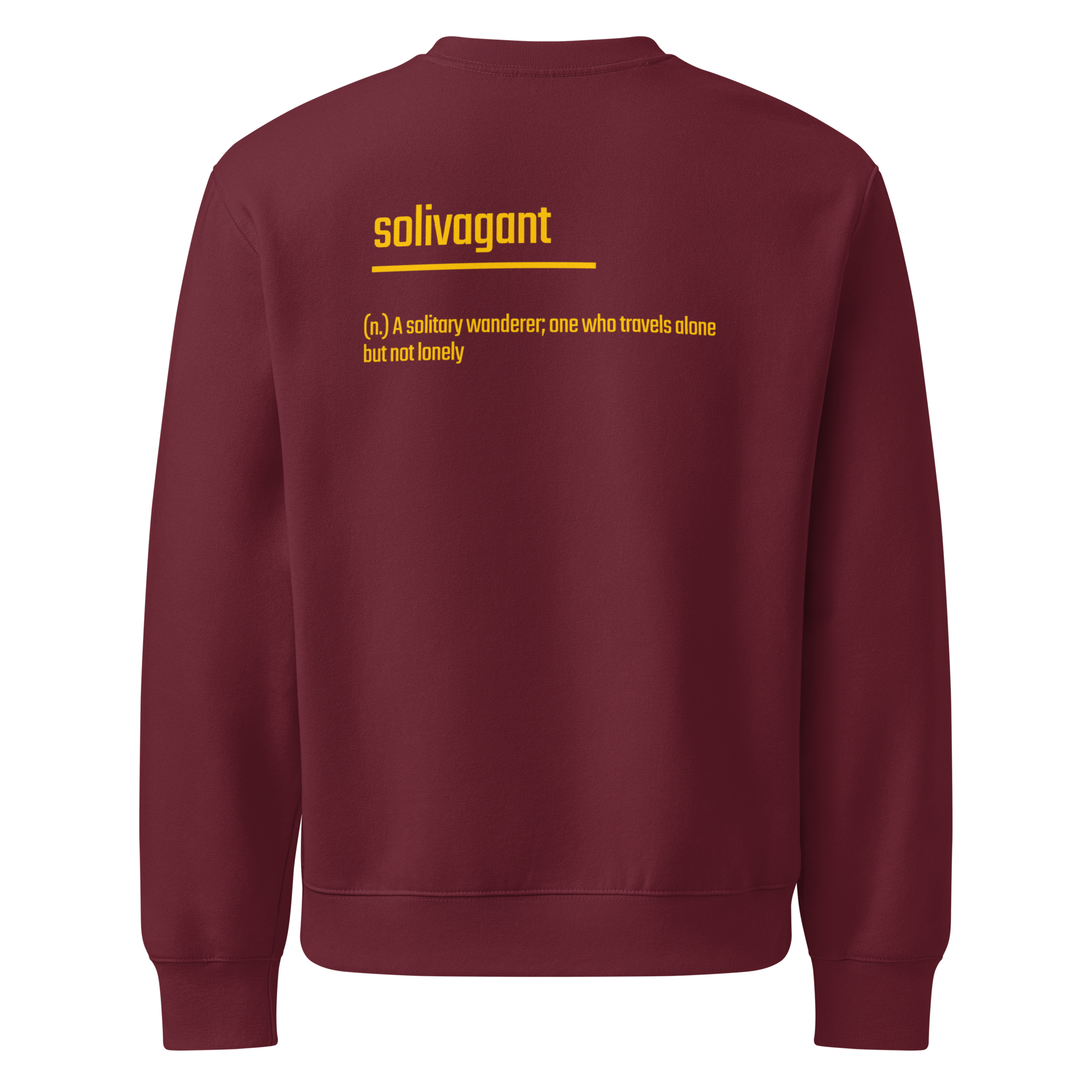 IntrovertedAlpha™ Oversized Sweatshirt in Maroon for men, rich-toned oversized sweatshirt with heavyweight comfort