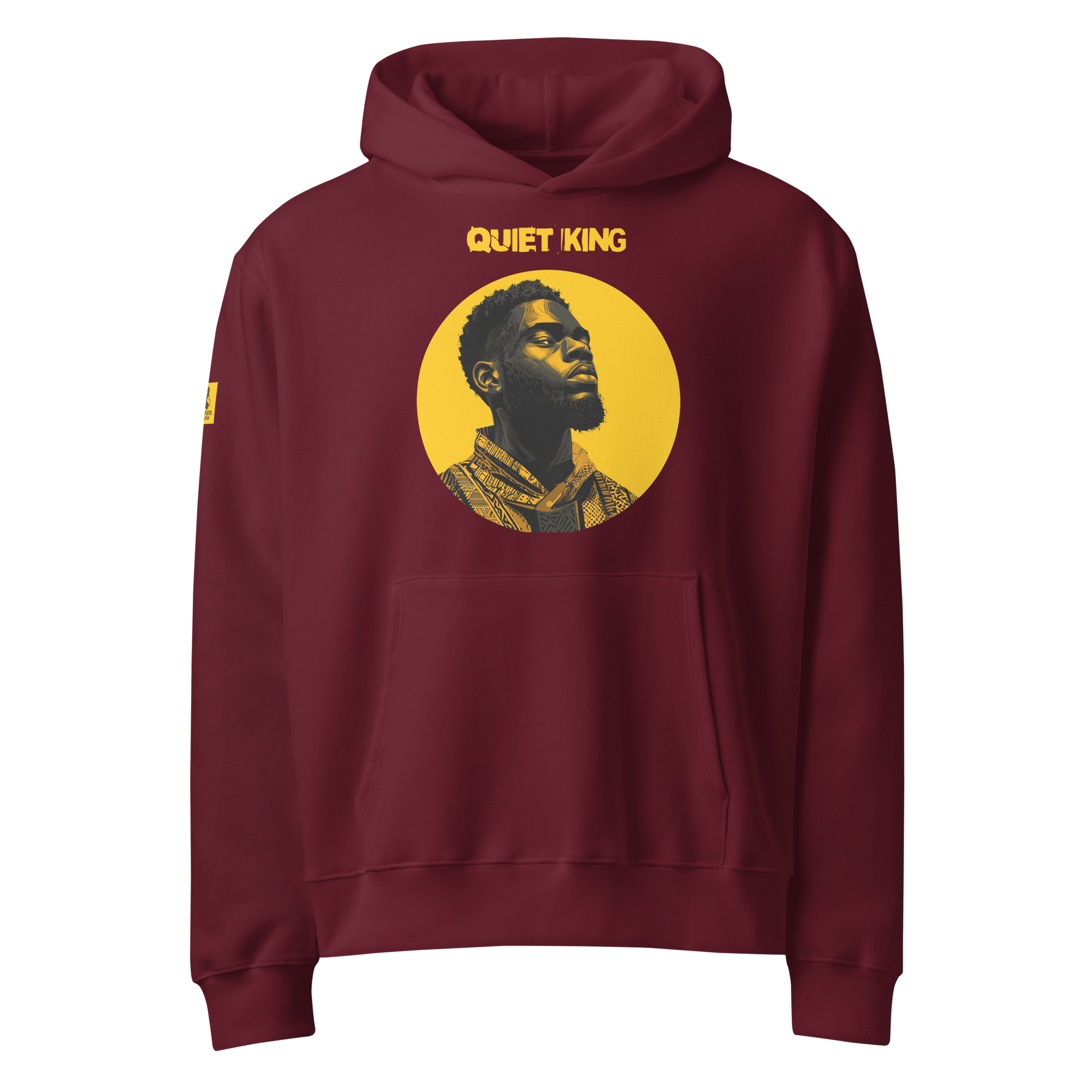 Xantho Philos™ Oversized Hoodie in Maroon for men, premium oversized hoodie with heavyweight comfort
