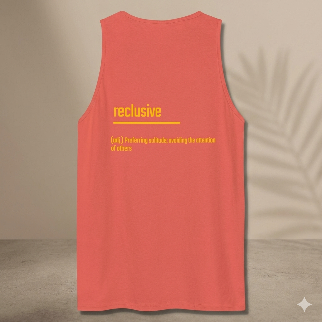 Xantho Philos™ Tank Top in Coral for men, lightweight summer tank top with a vibrant casual tone
