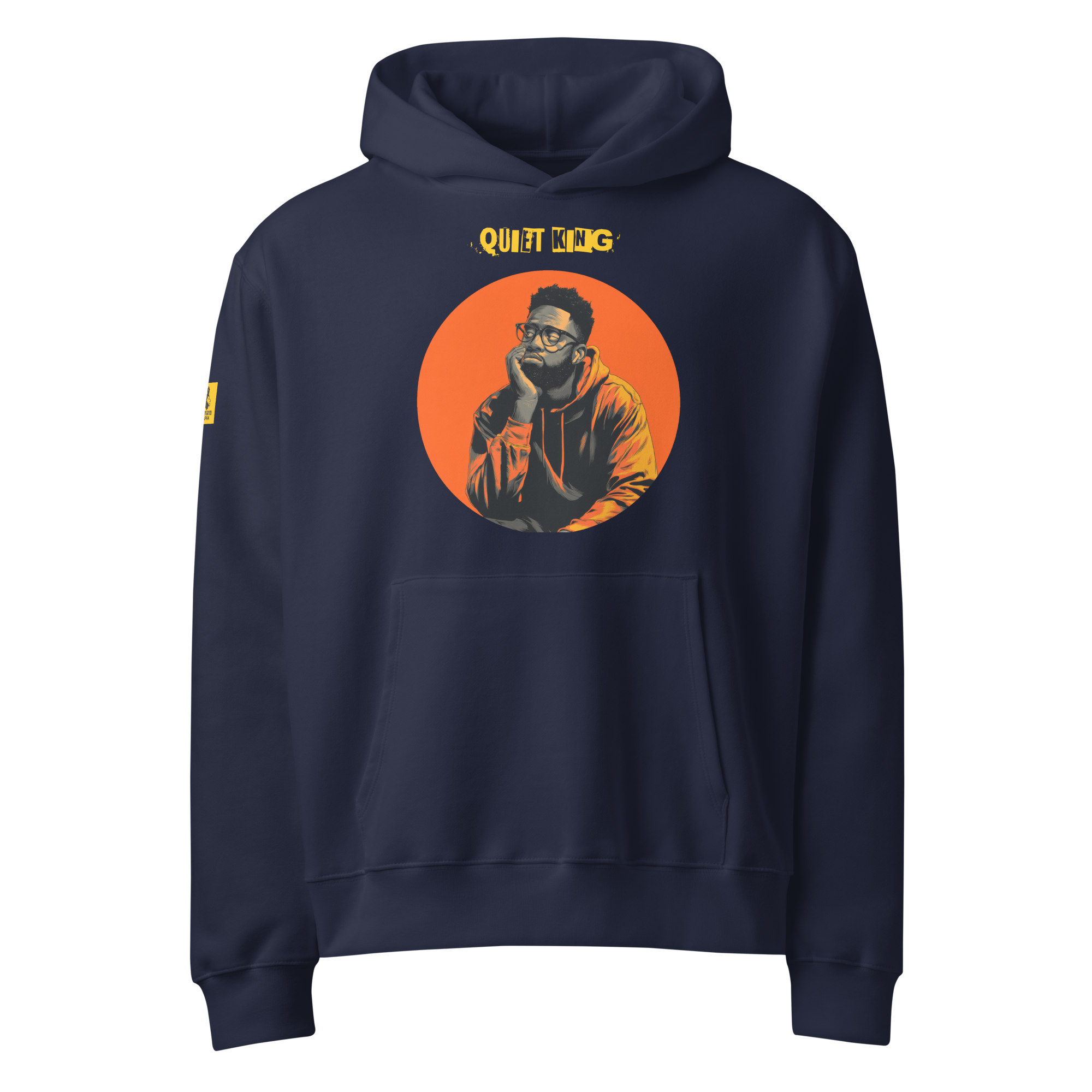 Xantho Philos™ Oversized Hoodie in Navy for men, minimalist heavyweight hoodie with a relaxed streetwear fit