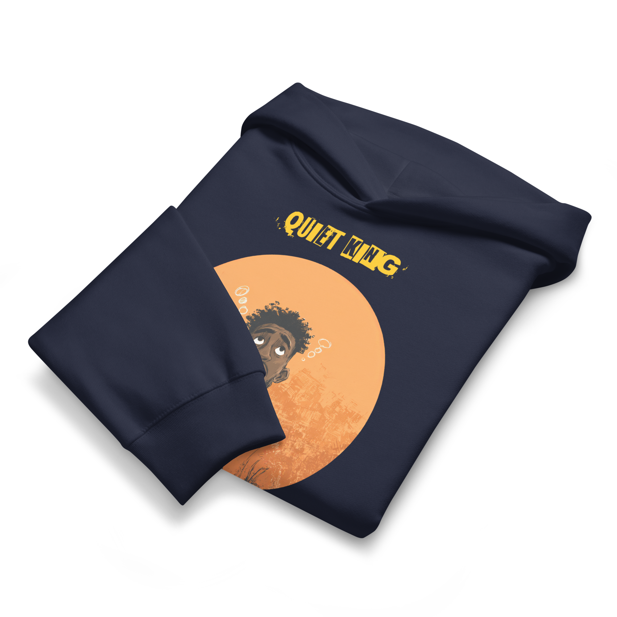 Xantho Philos™ Oversized Hoodie in Navy for men, minimalist heavyweight hoodie with a relaxed streetwear fit