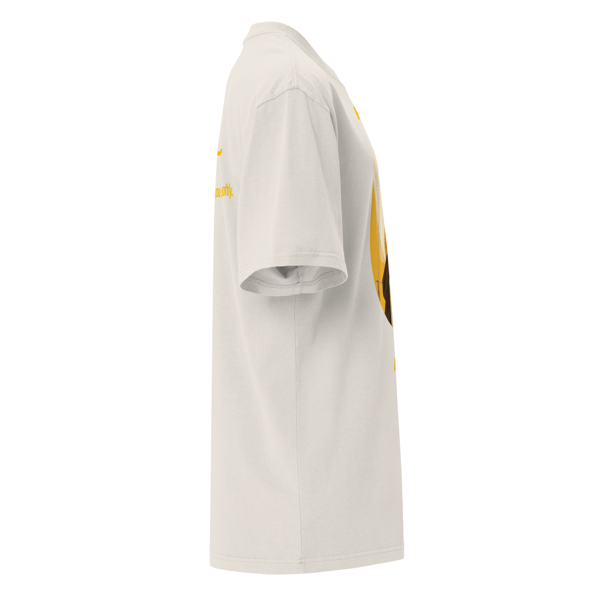 Xantho Philos™ Oversized Faded T-Shirt in Faded Bone for men, soft neutral oversized T-shirt with a minimalist streetwear feel