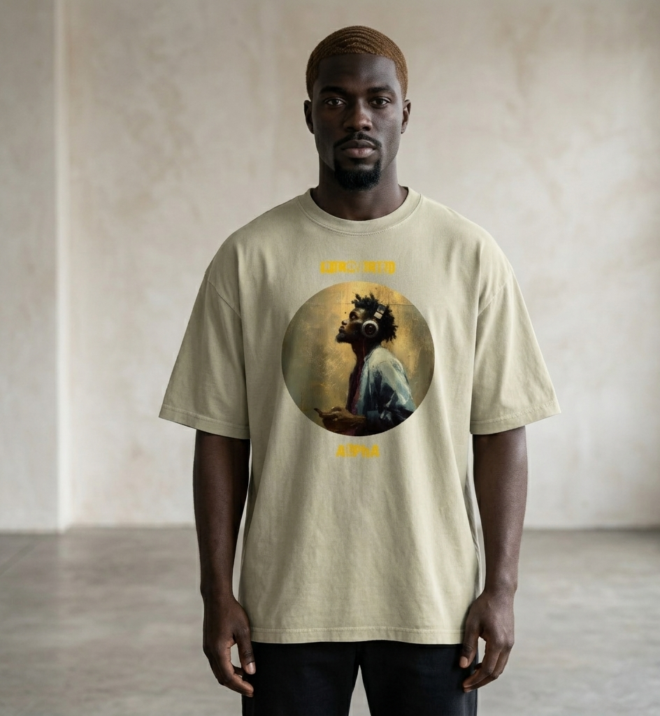 IntrovertedAlpha™ Oversized Faded T-Shirt in Faded Eucalyptus for men, washed green oversized T-shirt with premium casual style